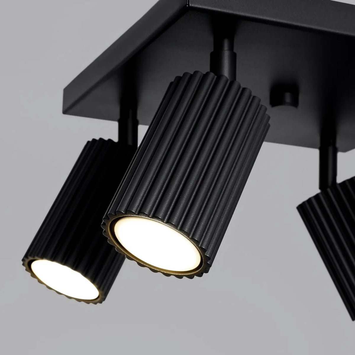Plafonnier Noir 4 Spots Orientables - Dalumea - vue 3
