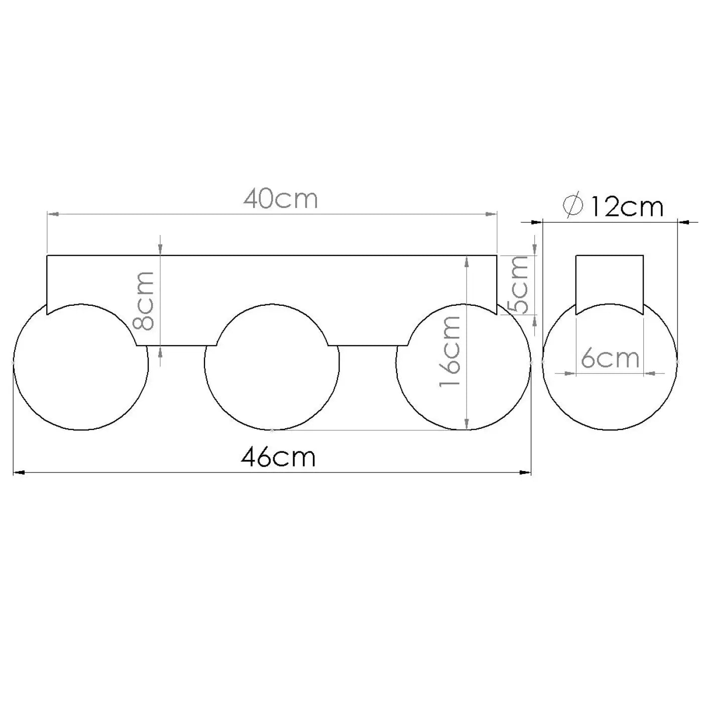 Plafonnier luminaire plafonnier bois naturel 3 globes opalins - bois - Dalumea - vue 12
