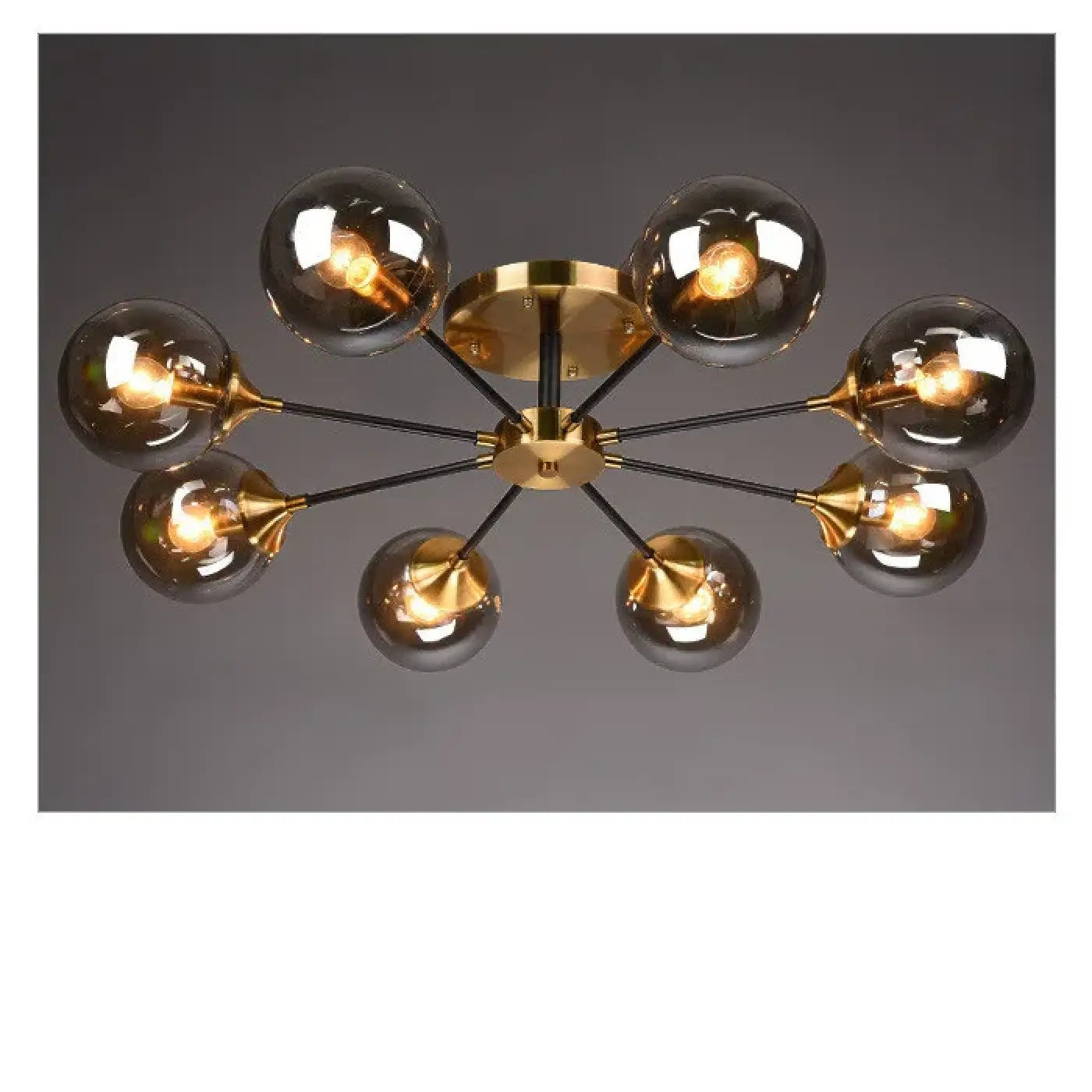 Plafonnier decoratif en verre ambre style vintage - Dalumea - vue 13