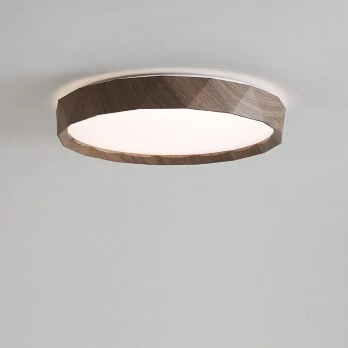 Plafonnier Métal Effet Bois LED