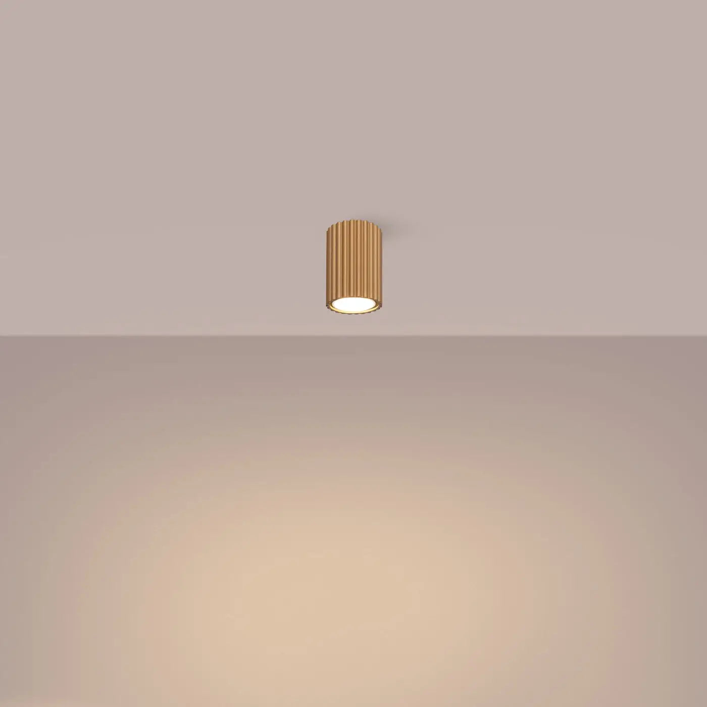 Plafonnier Cylindrique Doré Moderne - Dalumea - vue 1