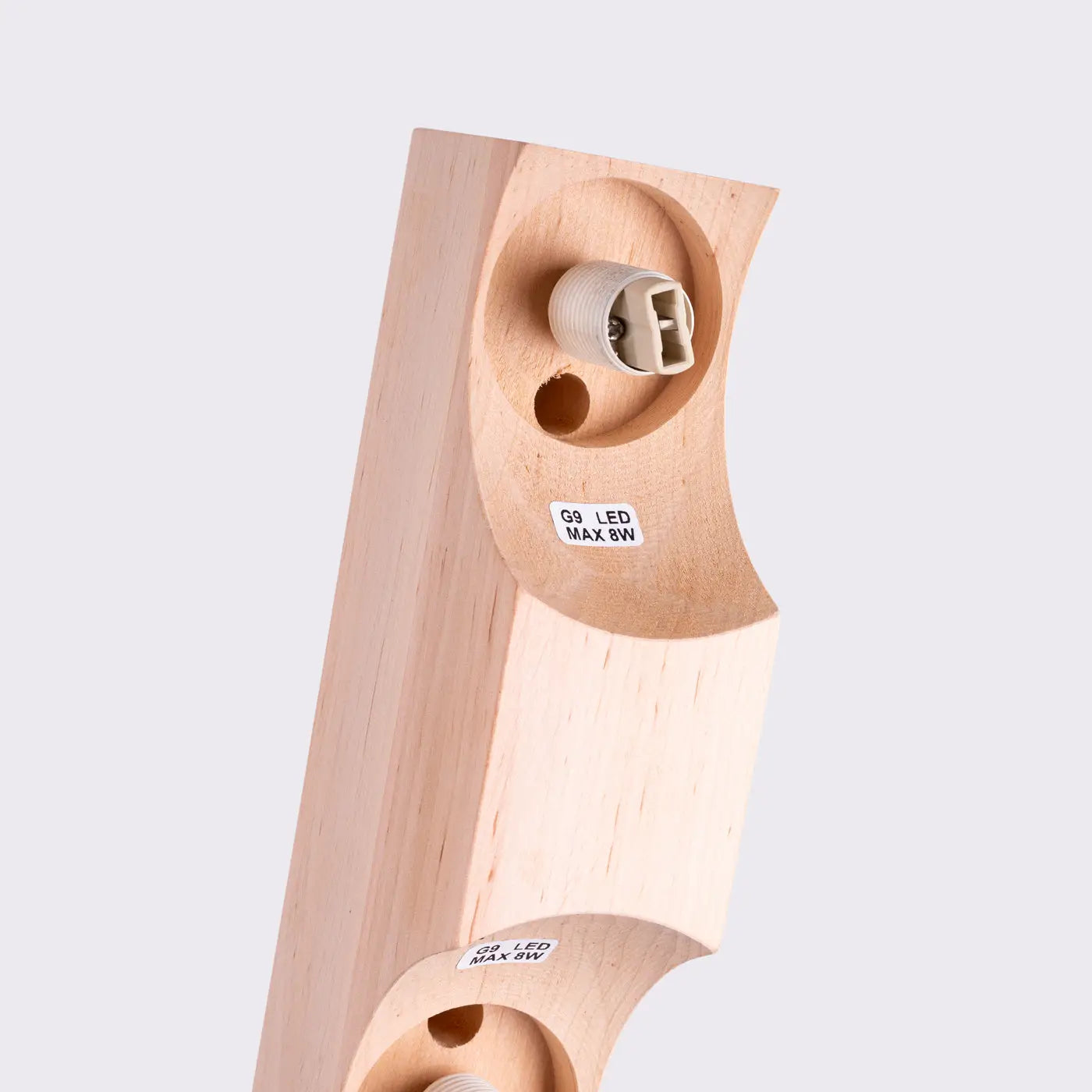 Plafonnier Bois Naturel 2 Globes - Dalumea - vue 6