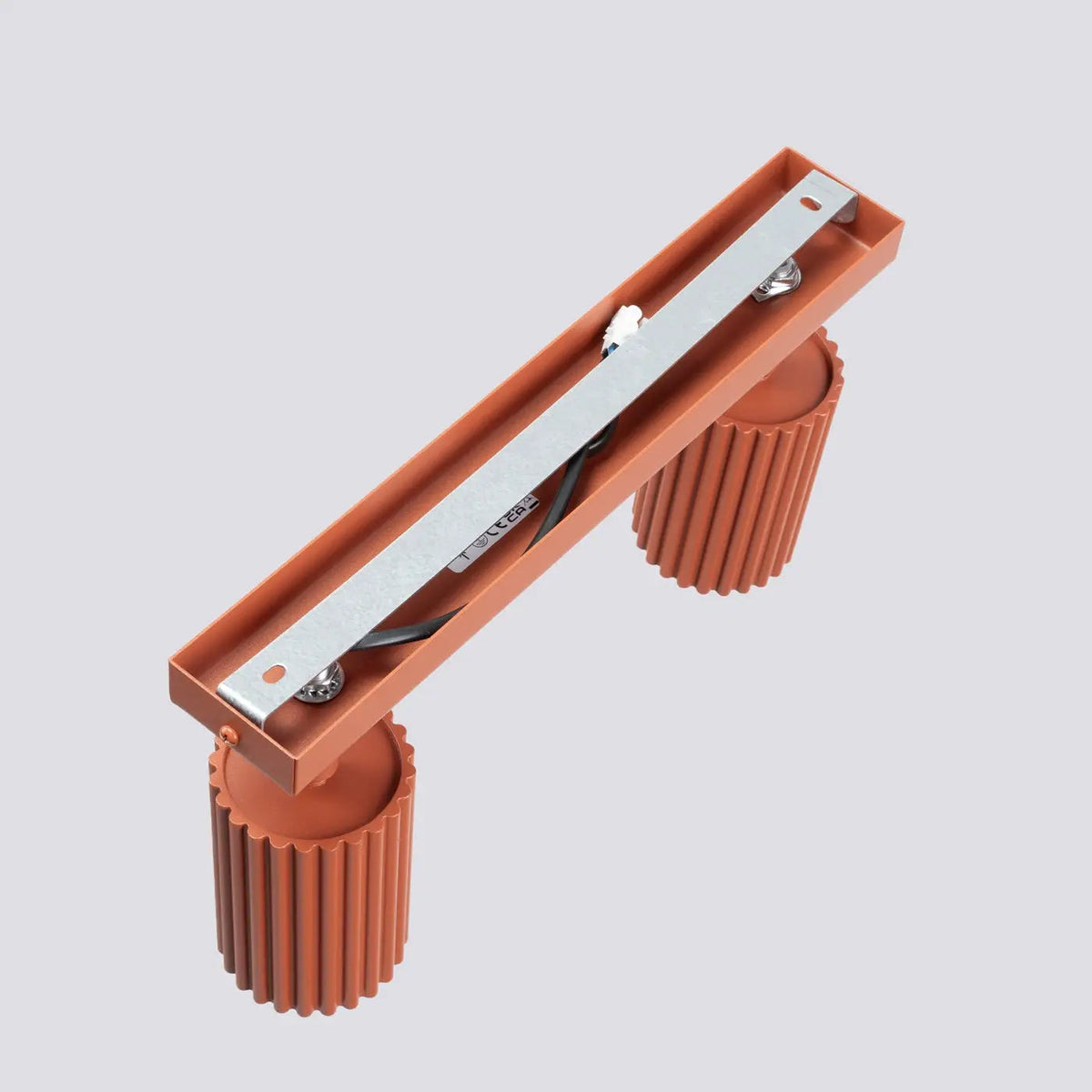Plafonnier Double Spot Barre Rouge Ocre - Dalumea - vue 5
