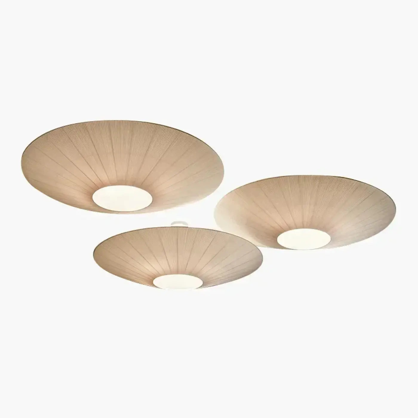 Plafonnier Dôme Tissu Blanc - Dalumea - vue 5