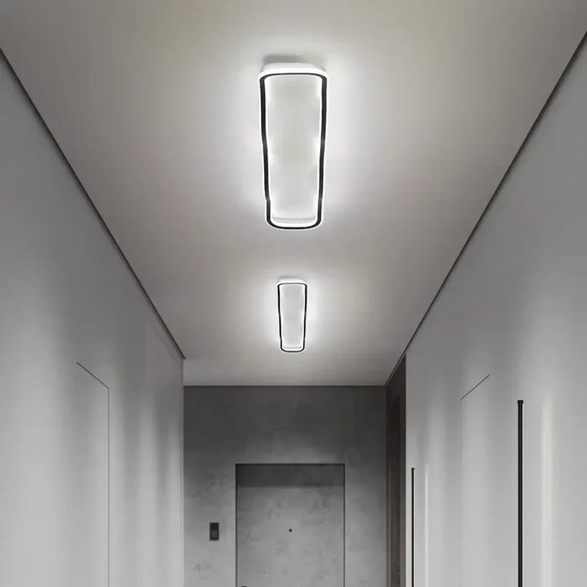 Plafonnier LED Ondulé Noir Design