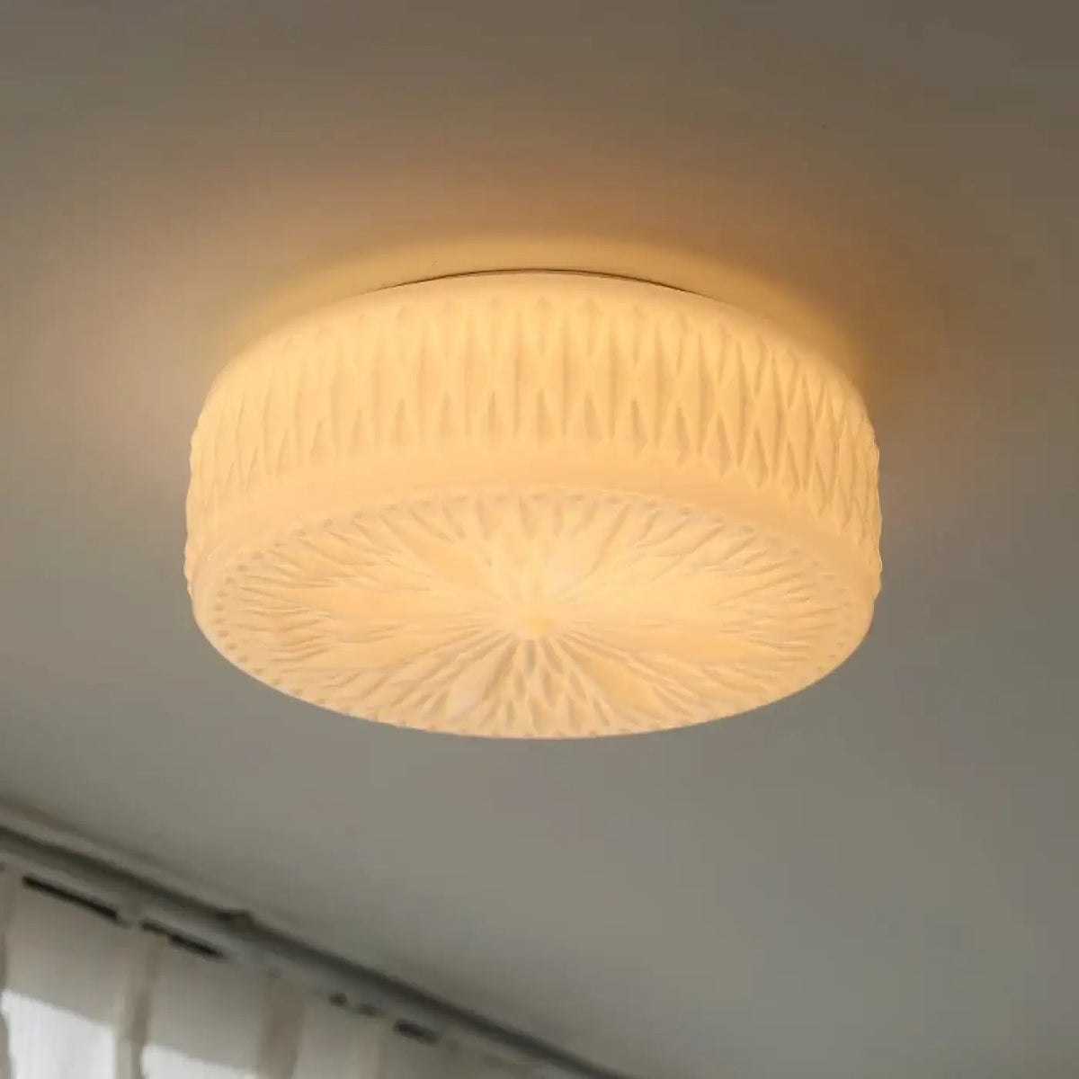 Plafonnier Vintage Crème Art Déco