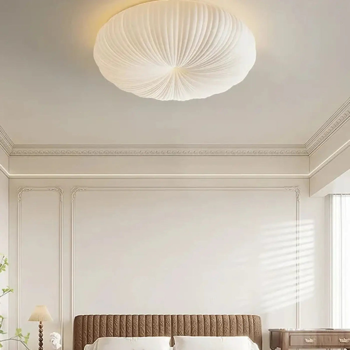 Plafonnier Verre Blanc Moderne