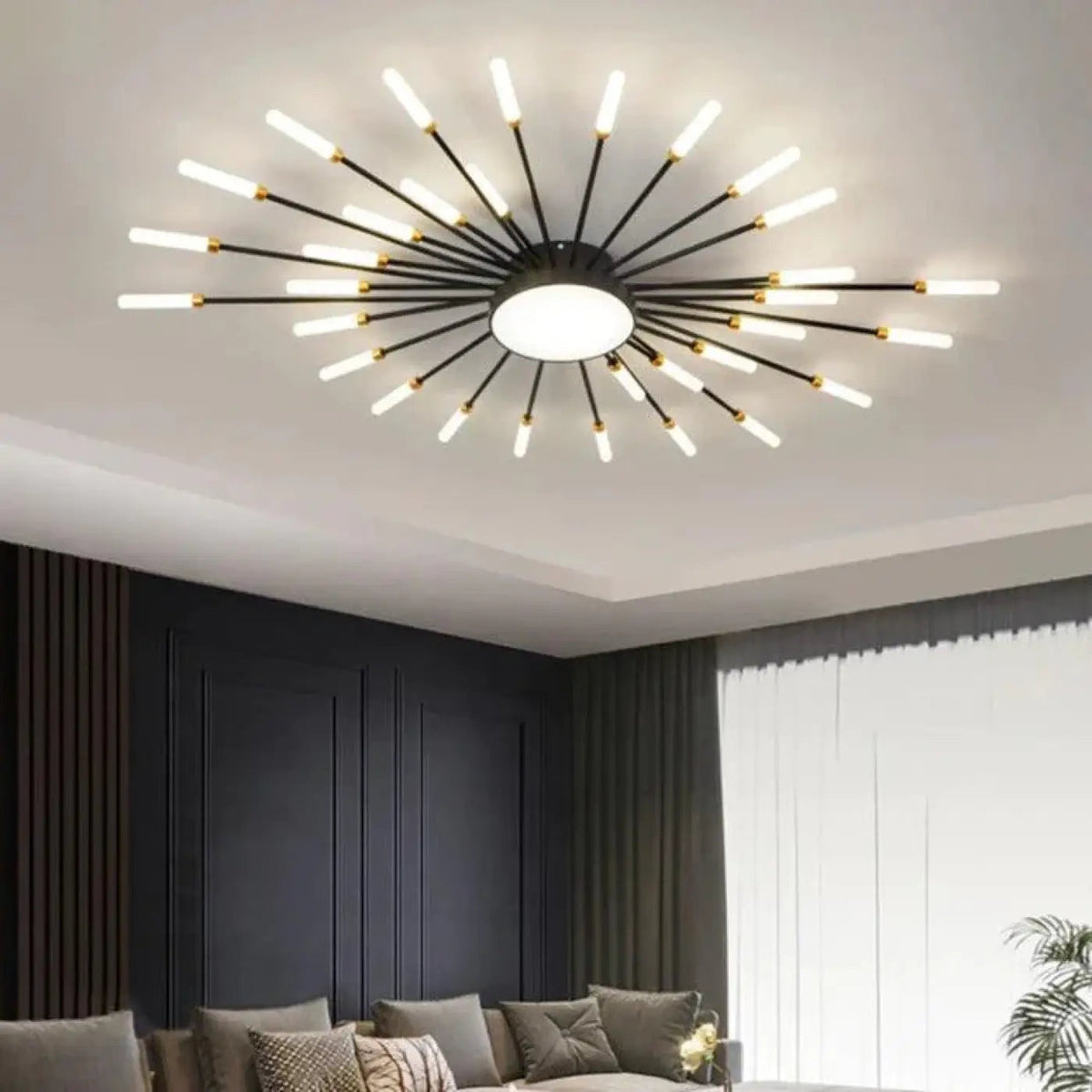 Plafonnier Design Soleil Doré - Dalumea - vue 9