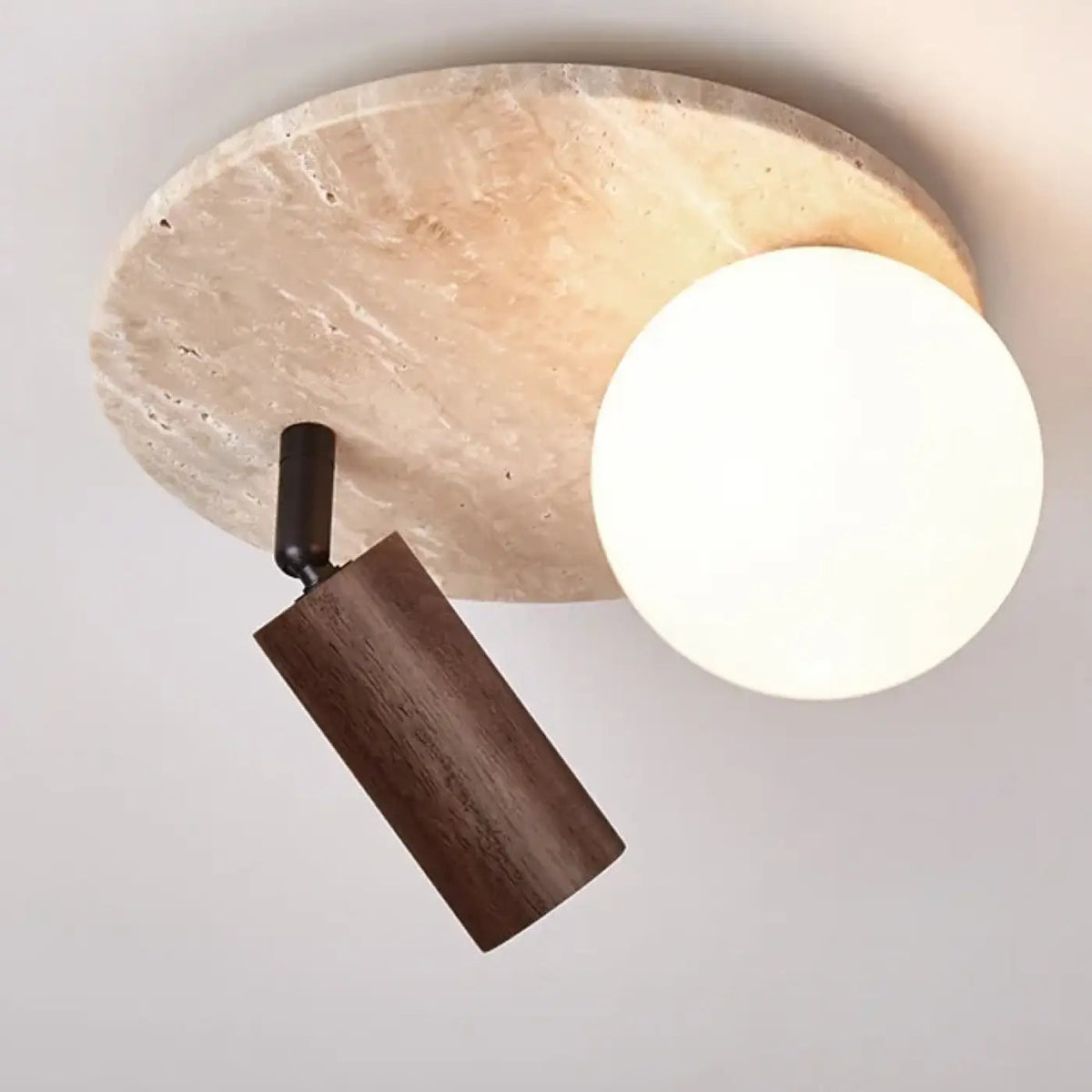 Plafonnier Pierre et Bois Design - Dalumea - vue 3
