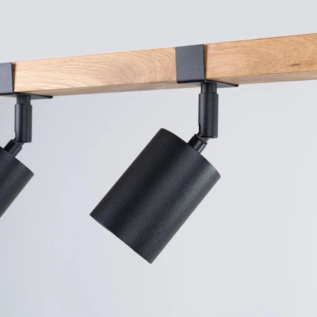 Plafonnier 3 Spots Orientables Noir Bois - Dalumea - vue 7