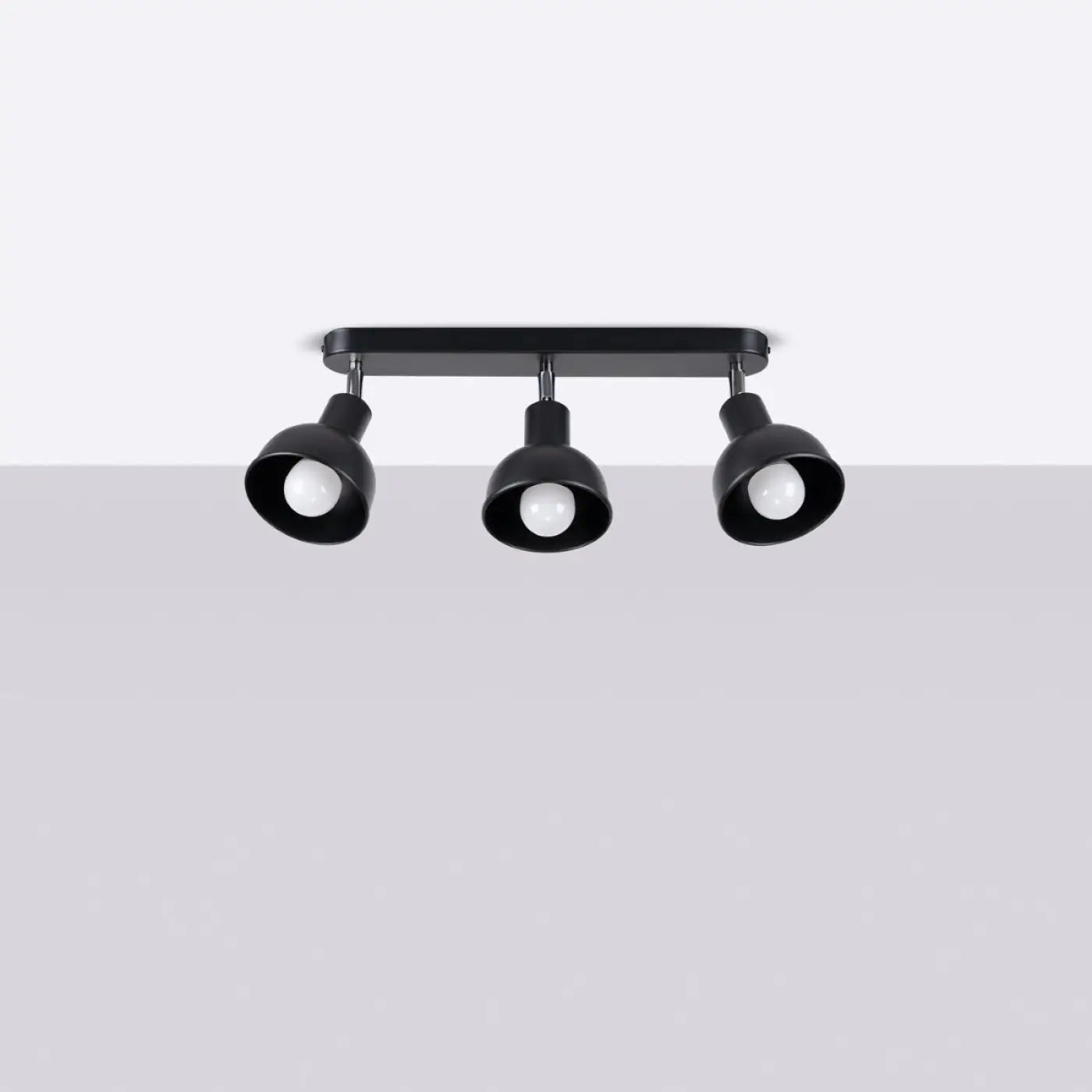 Plafonnier Noir 3 Spots Orientables - Dalumea - vue 2