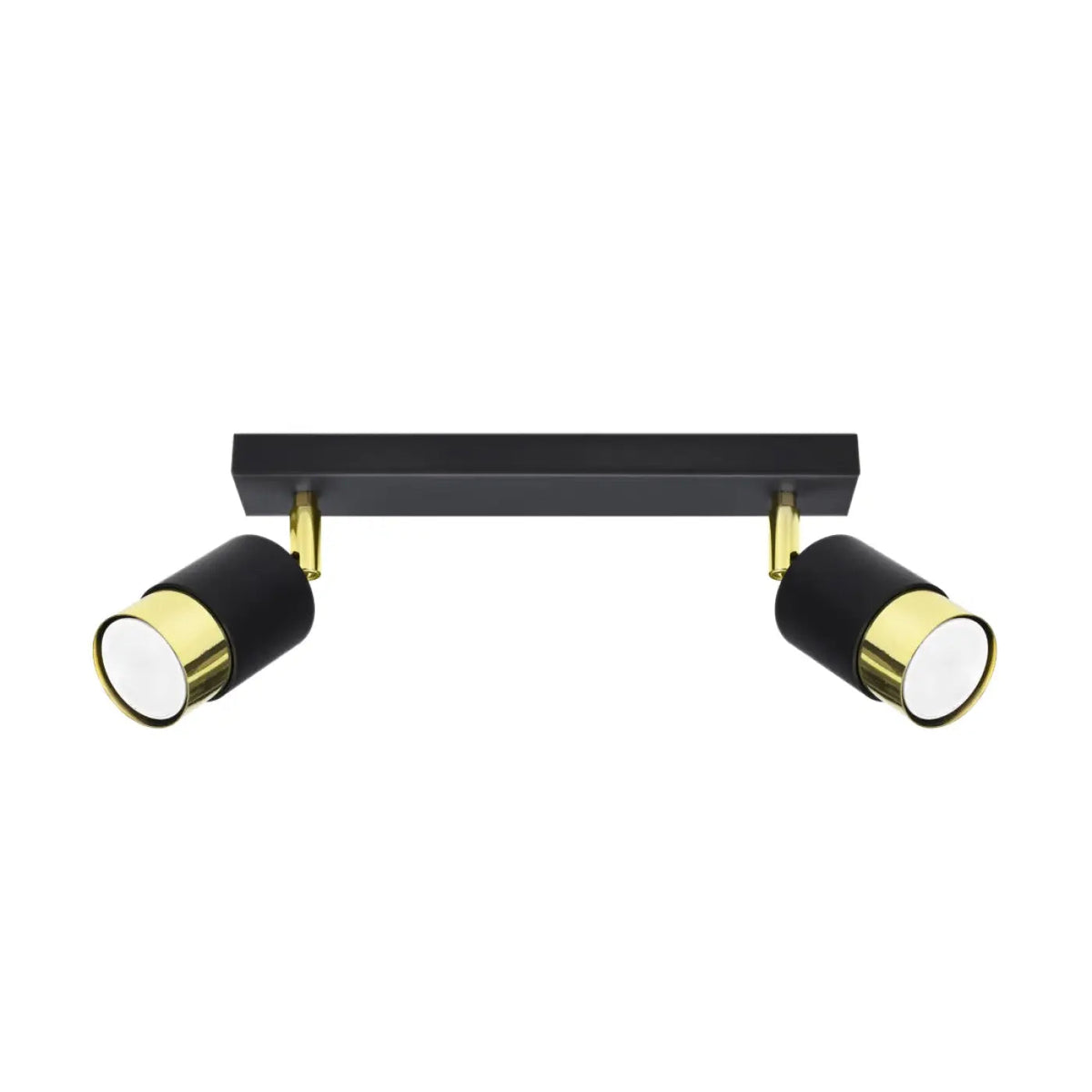Plafonnier 2 Spots Orientables Noir Doré - Dalumea - vue 3