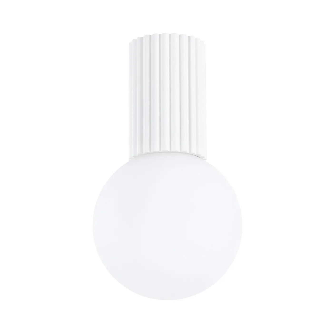 Plafonnier Blanc Minimaliste Globe Opalin - Dalumea - vue 8
