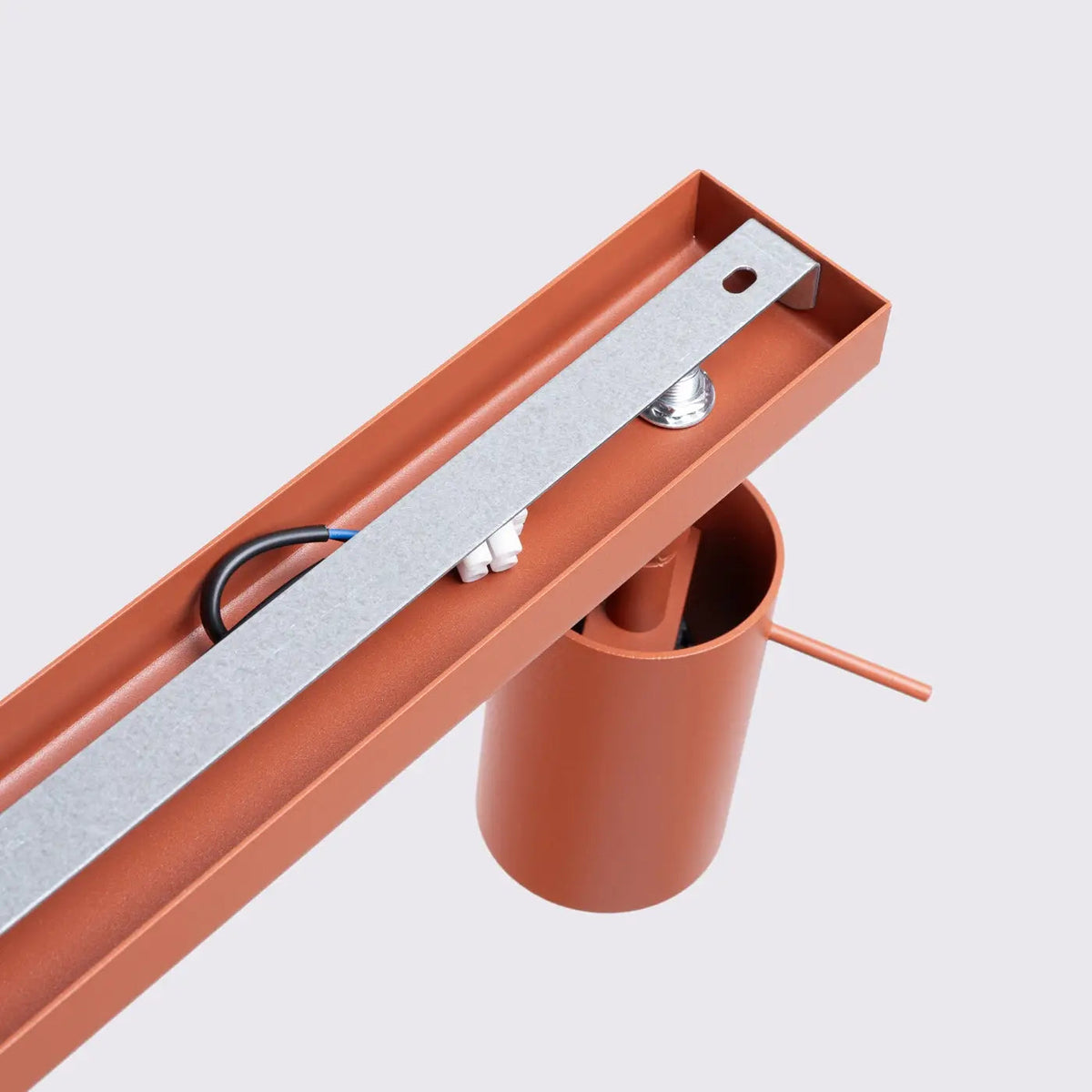 Plafonnier 6 Spots Orientables Lisse Rouge Ocre - Dalumea - vue 6