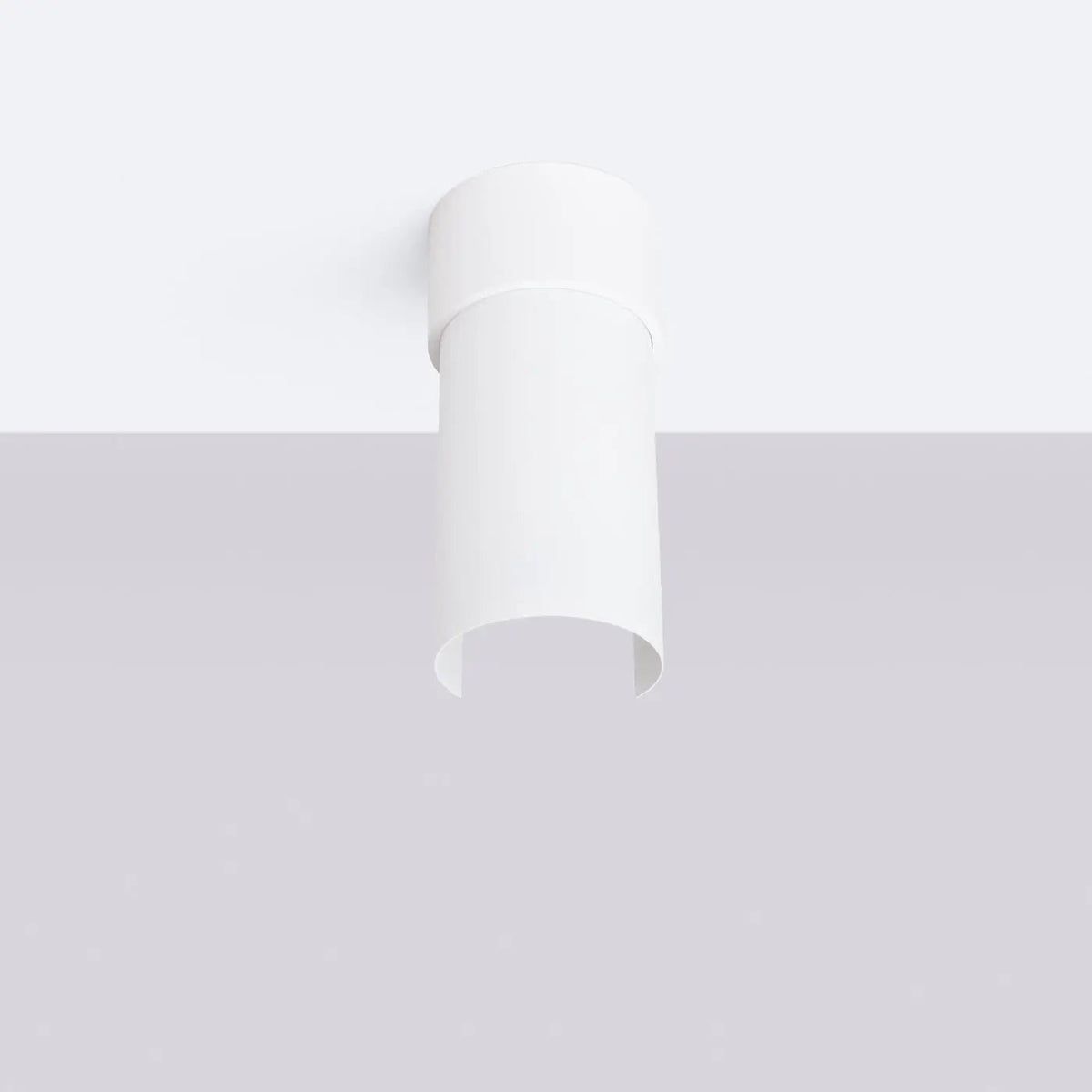 Plafonnier Blanc Cylindre Minimaliste