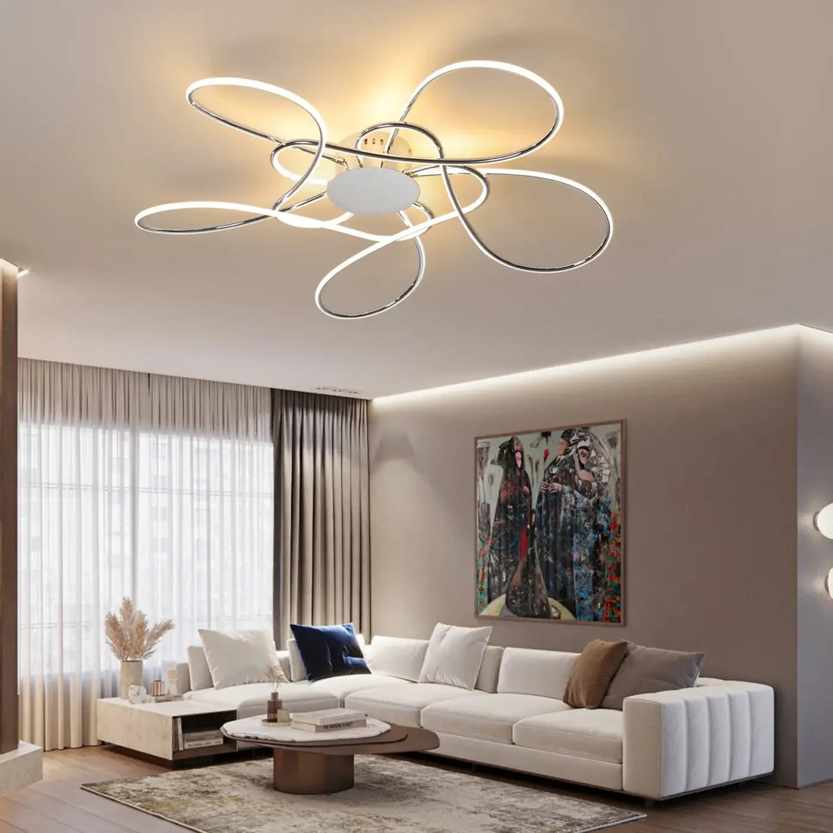 Plafonnier LED Design Floral - Dalumea - vue 5