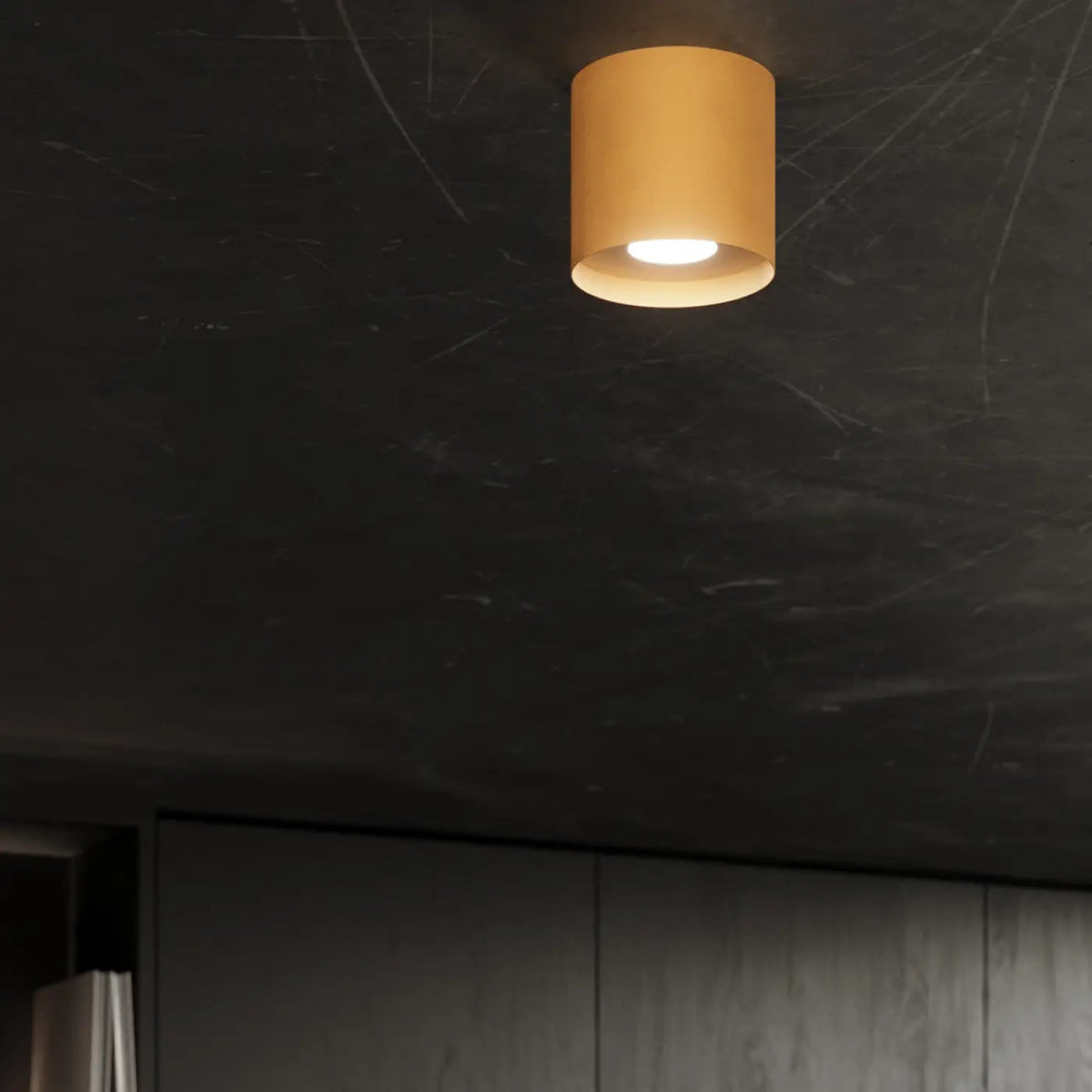 Plafonnier Cylindrique Lisse Doré - Dalumea - vue 5