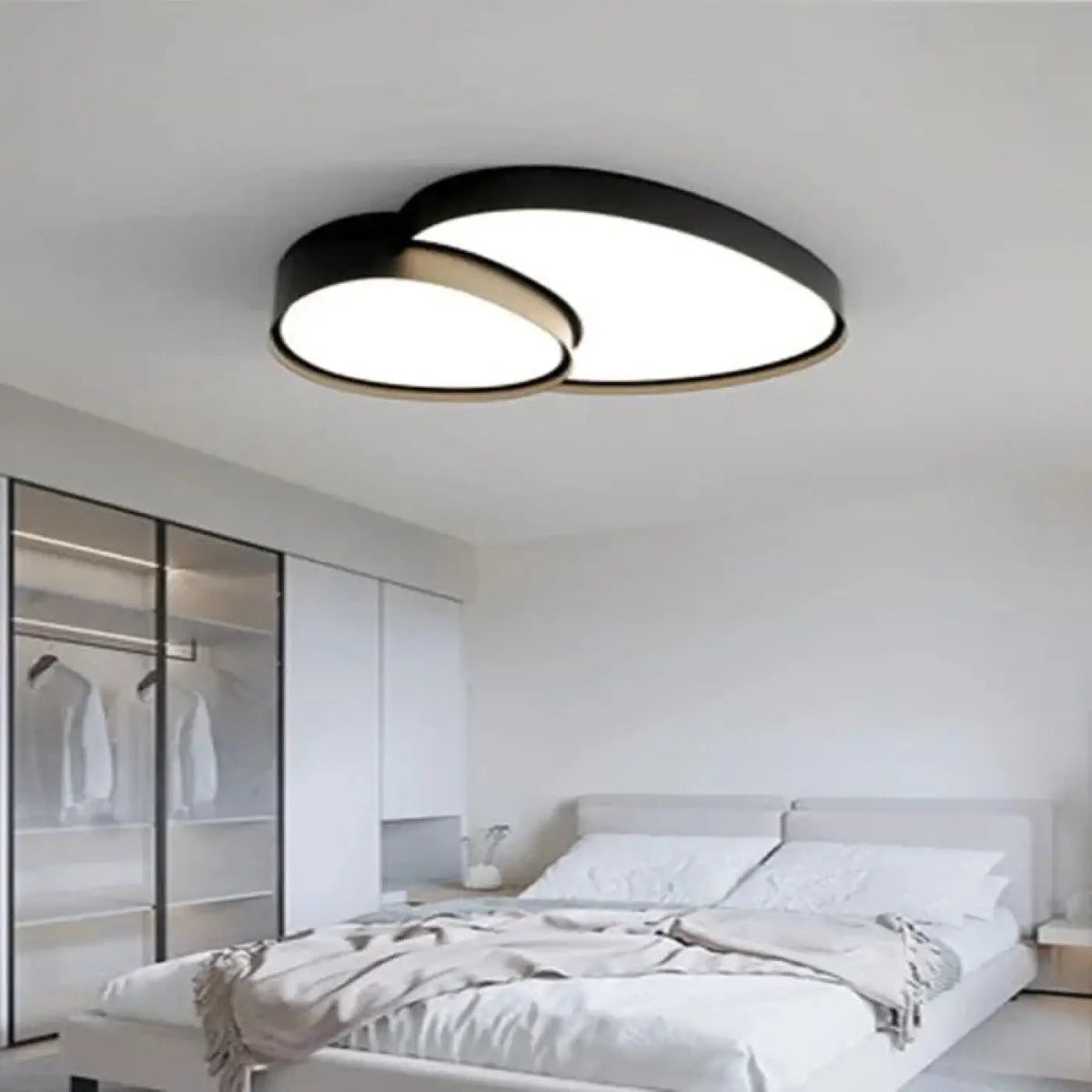 Plafonnier LED Bilobé Design Organique - Dalumea - vue 1