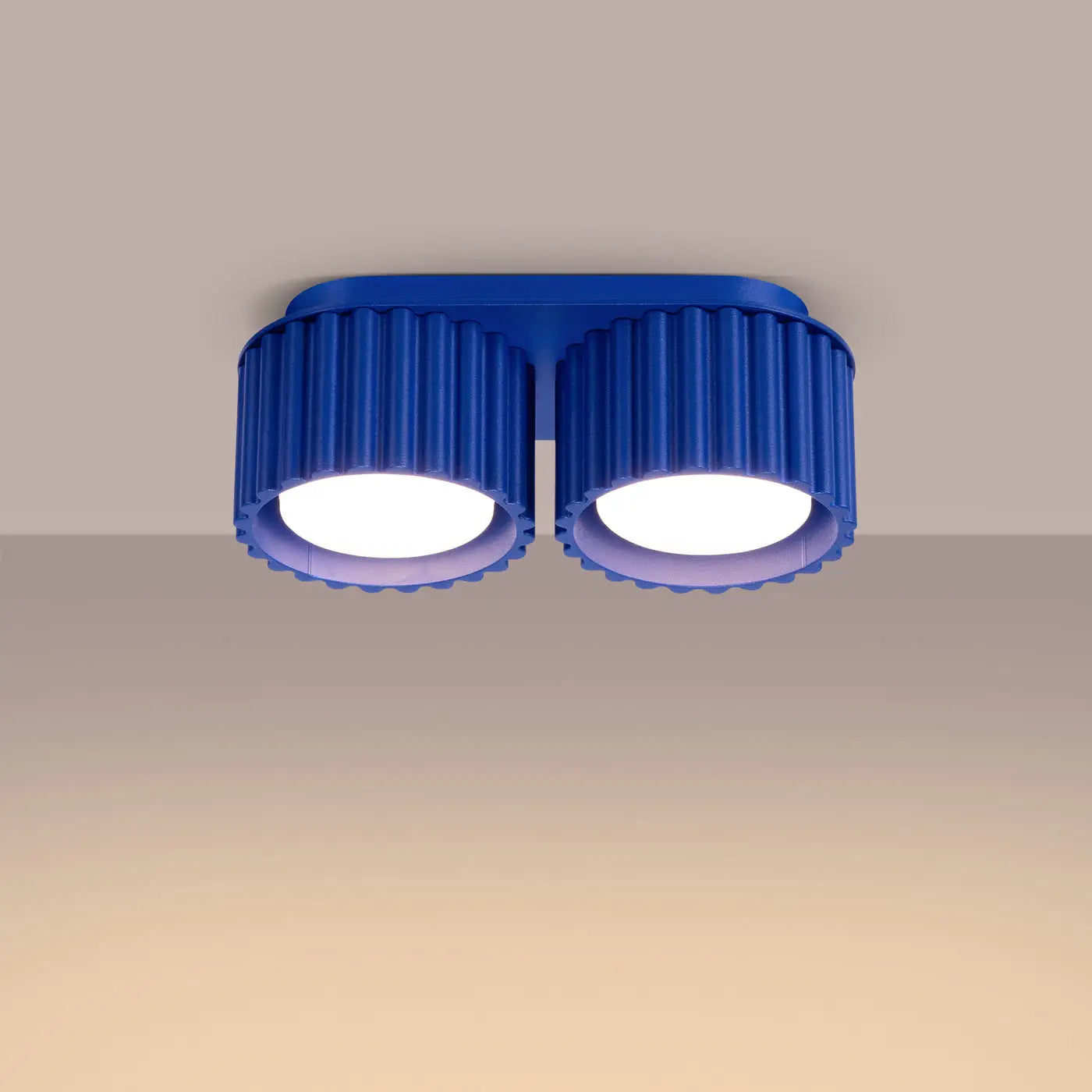 Plafonnier Double Spot Bleu Outremer - Dalumea - vue 1