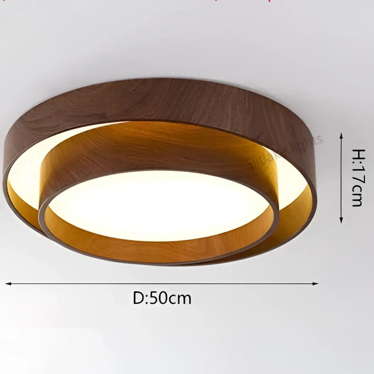 Plafonnier LED Effet Bois Scandinave - Dalumea - vue 4