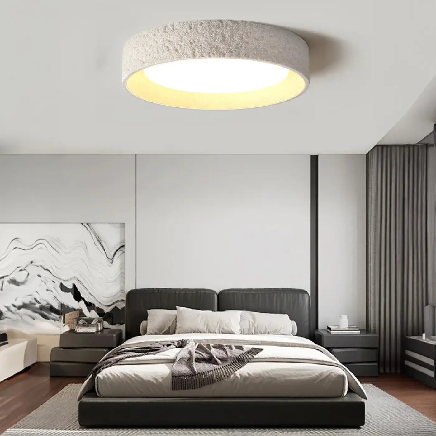 Plafonnier LED Résine Design Moderne - Dalumea - vue 1
