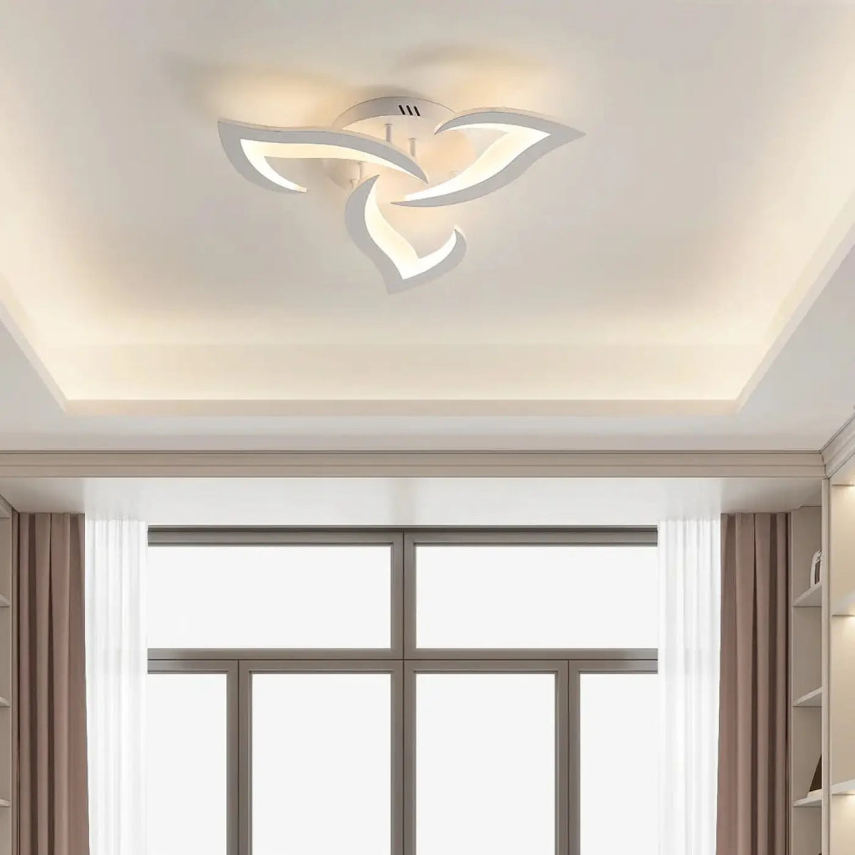 Plafonnier LED Blanc Design Moderne - Dalumea - vue 1