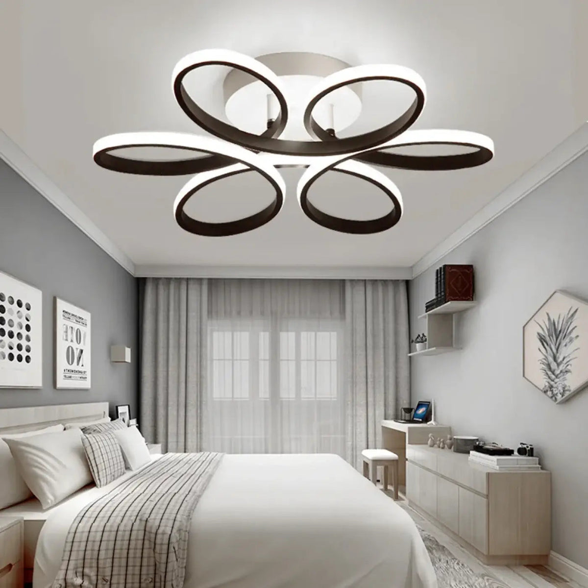 Plafonnier LED Floral Design Moderne - Dalumea - vue 1