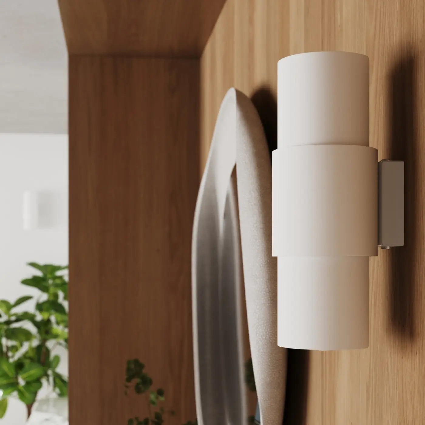 Plafonnier Blanc Cylindre Minimaliste - Dalumea - vue 10