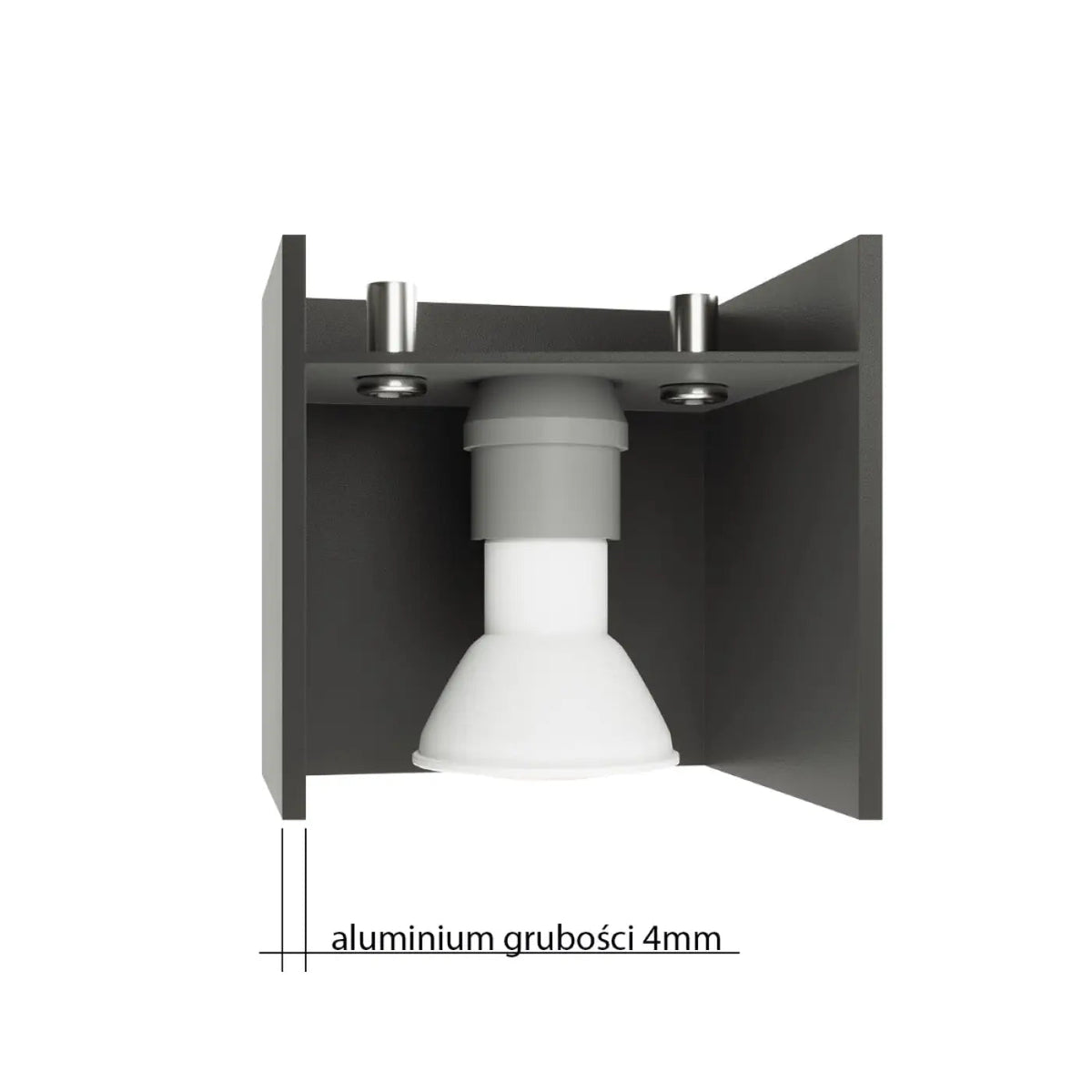 Plafonnier Double Spot Caisson Fixe Blanc - Dalumea - vue 3