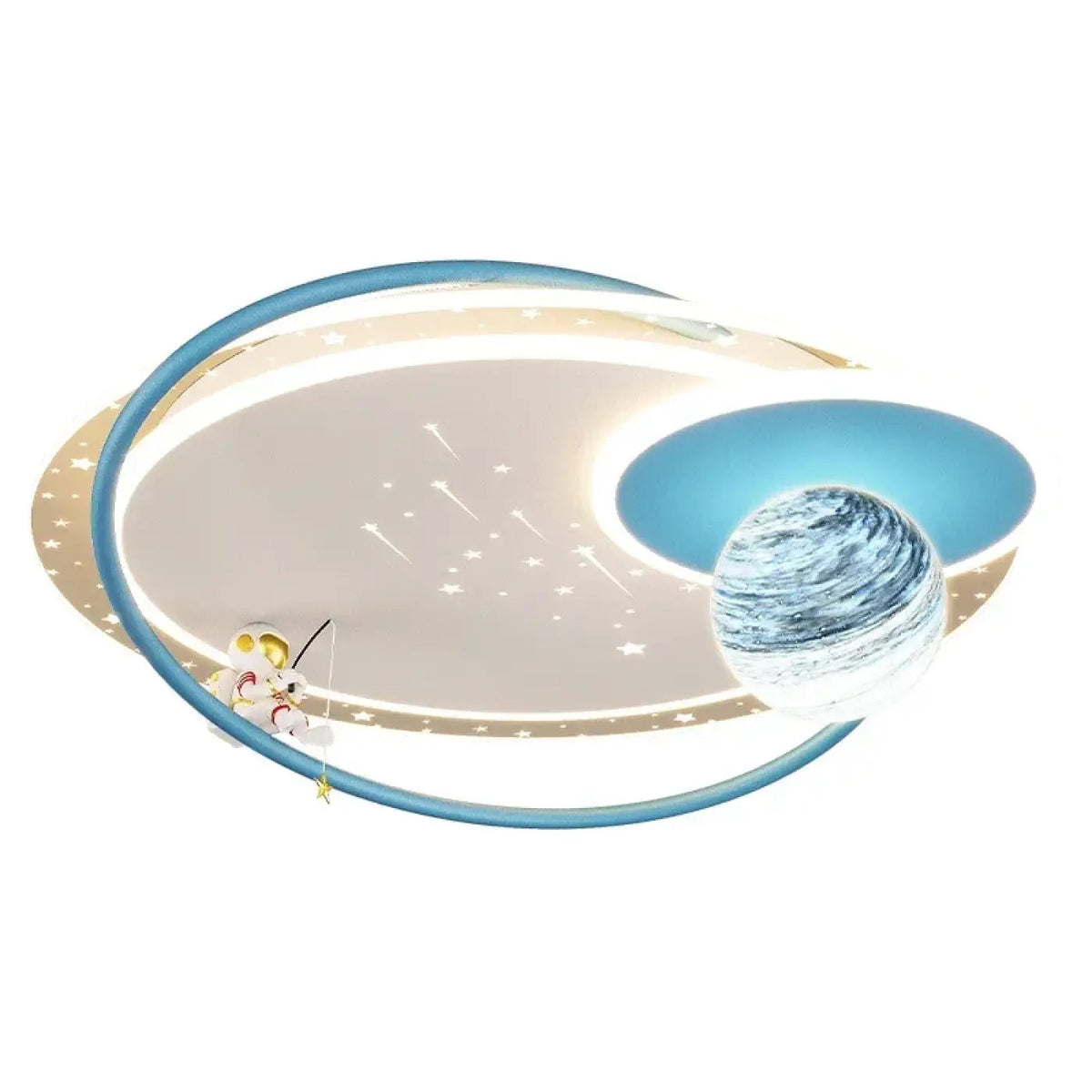 Suspension Planète Anneaux LED - Dalumea - vue 8