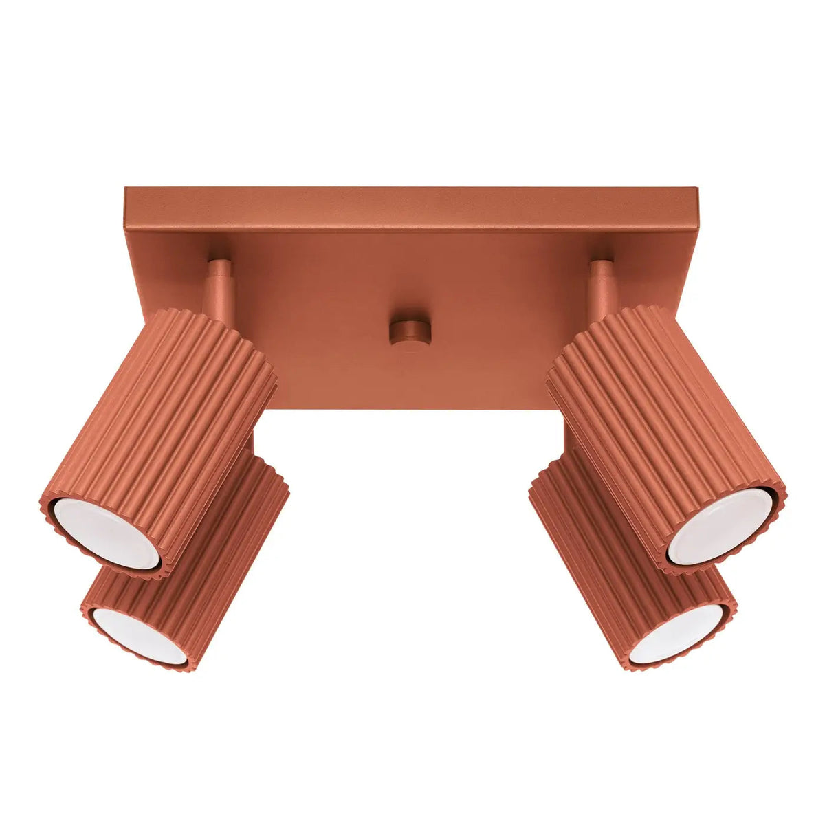 Plafonnier 4 Spots Rouge Ocre - Dalumea - vue 8