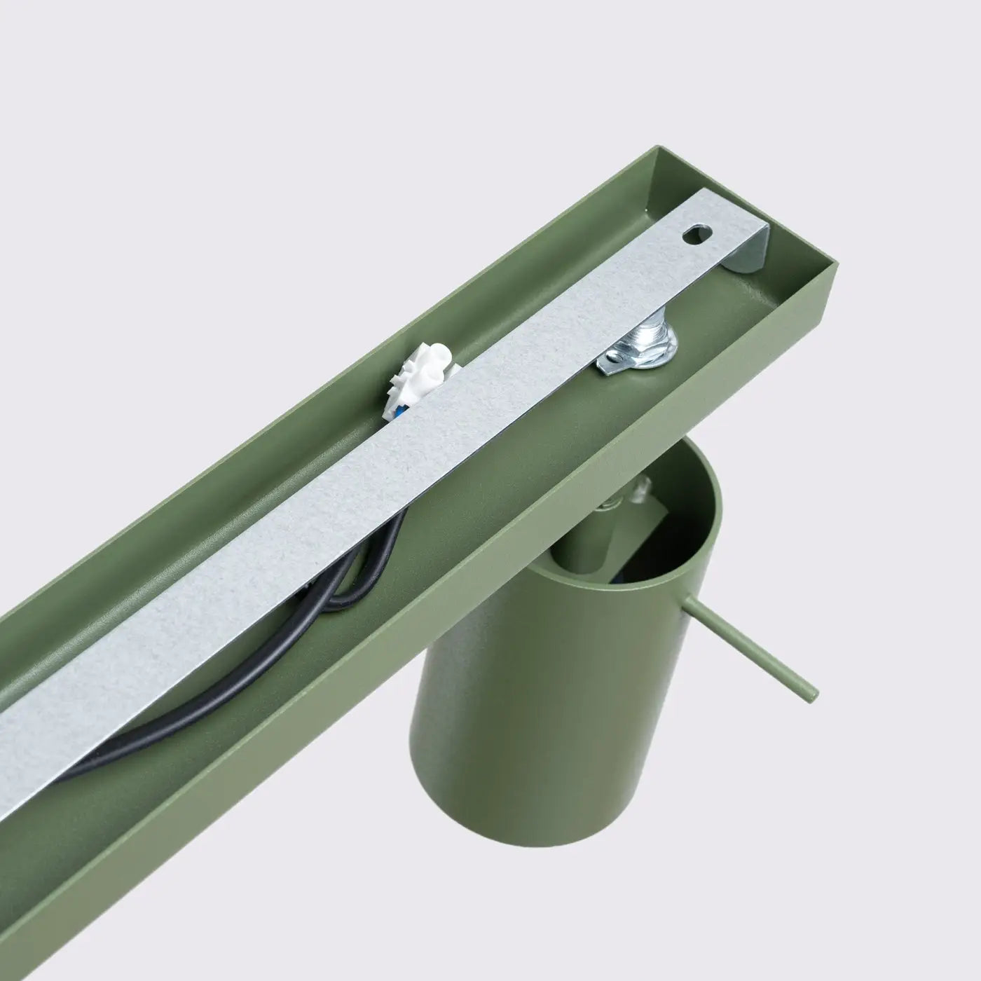 Plafonnier Rail 3 Spots Vert Olive - Dalumea - vue 5