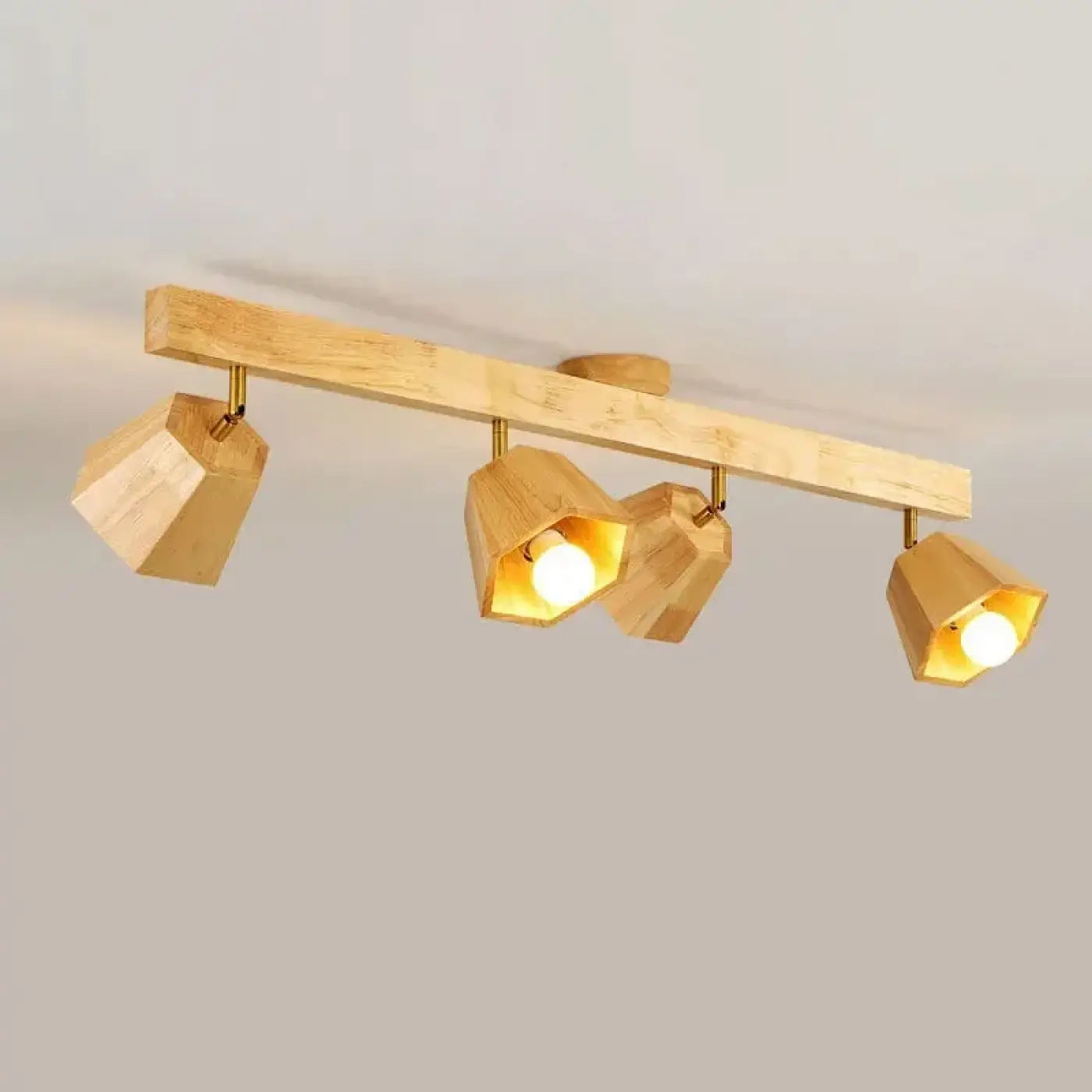 Plafonnier Bois Spots LED Orientables - Dalumea - vue 4