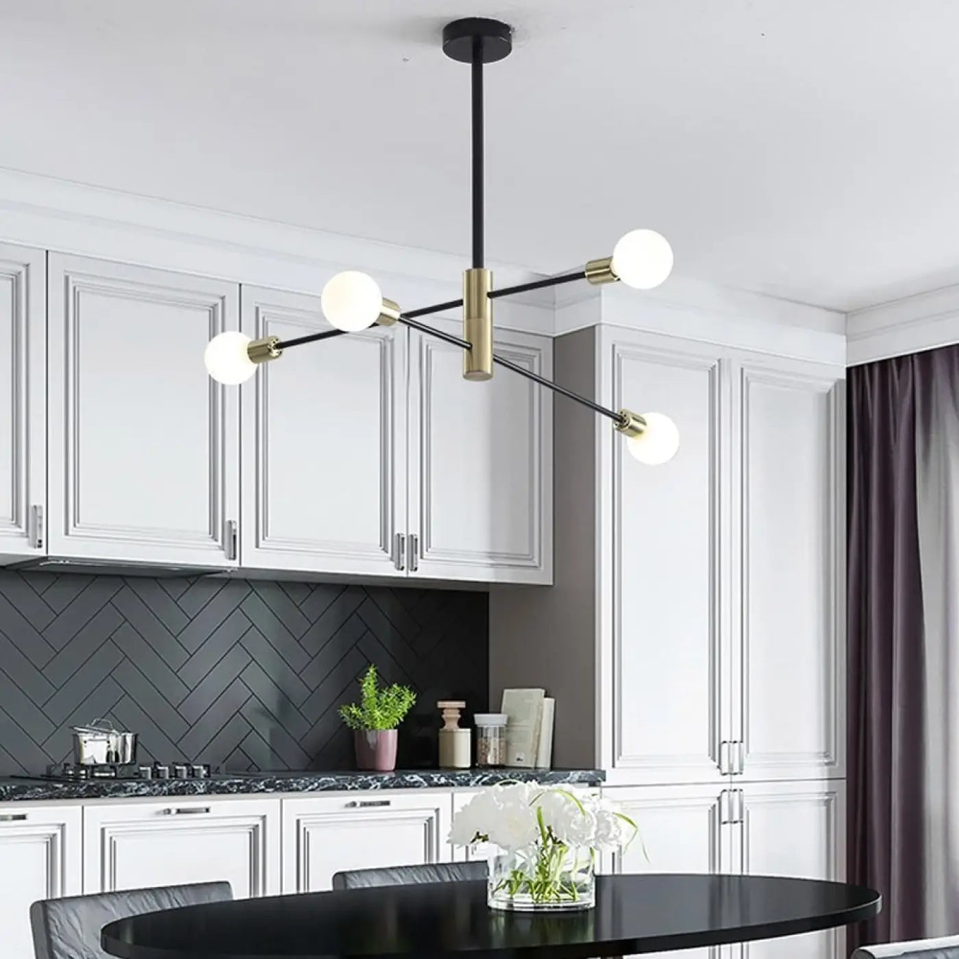 Plafonnier Design Noir Scandinave - Dalumea - vue 1