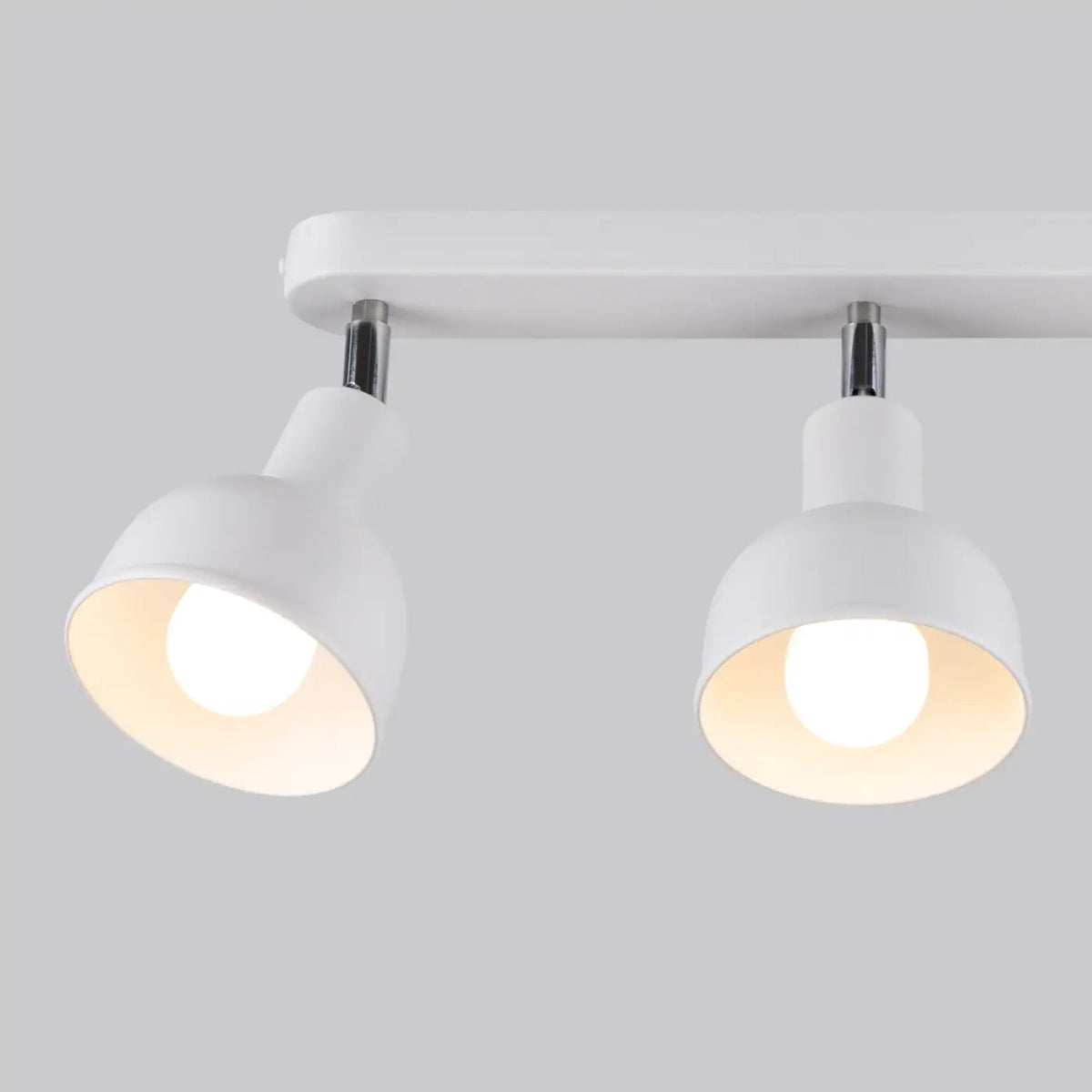Plafonnier 3 Spots Orientables Platine Chromée Blanc - Dalumea - vue 3