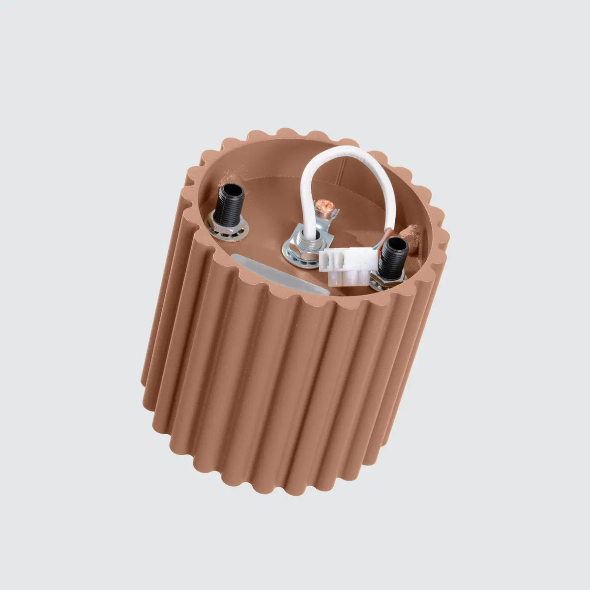 Plafonnier Cylindrique Strié Moka - Dalumea - vue 5