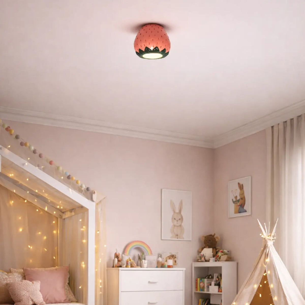 Plafonnier Fraise Chambre Enfant - Dalumea - vue 1