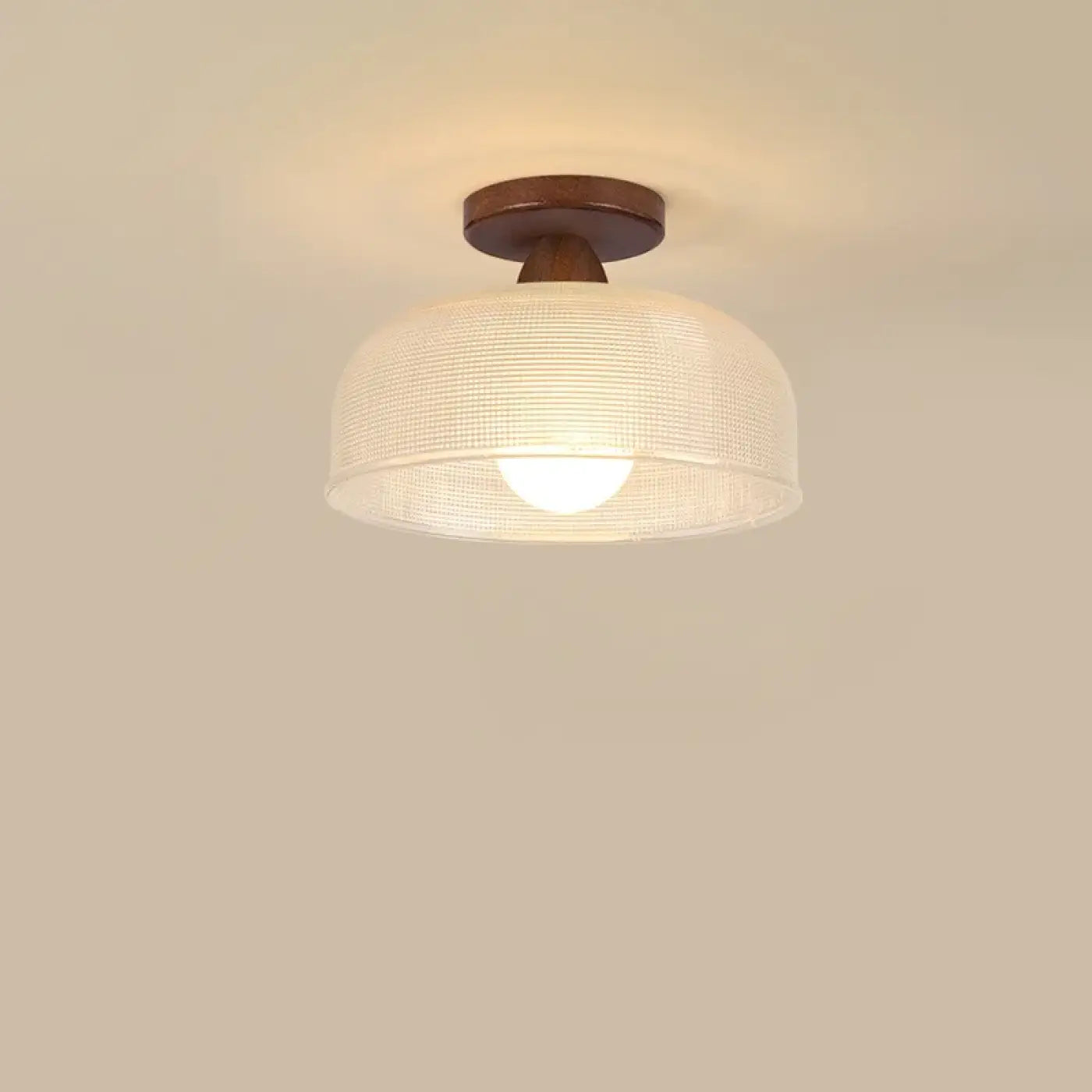 Plafonnier Verre Bois - Dalumea - vue 3