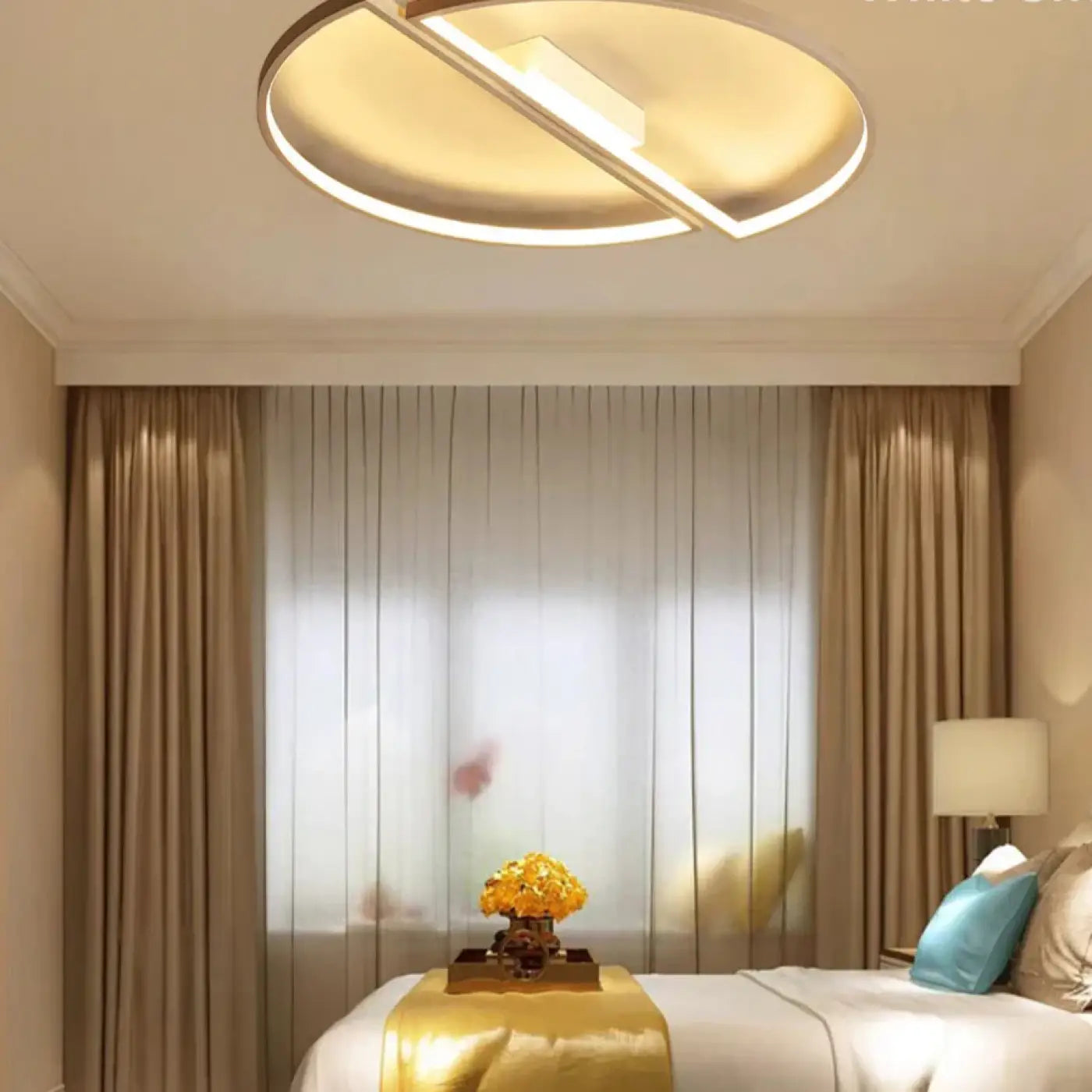 Plafonnier LED Cercle Noir Blanc Design - Dalumea - vue 5
