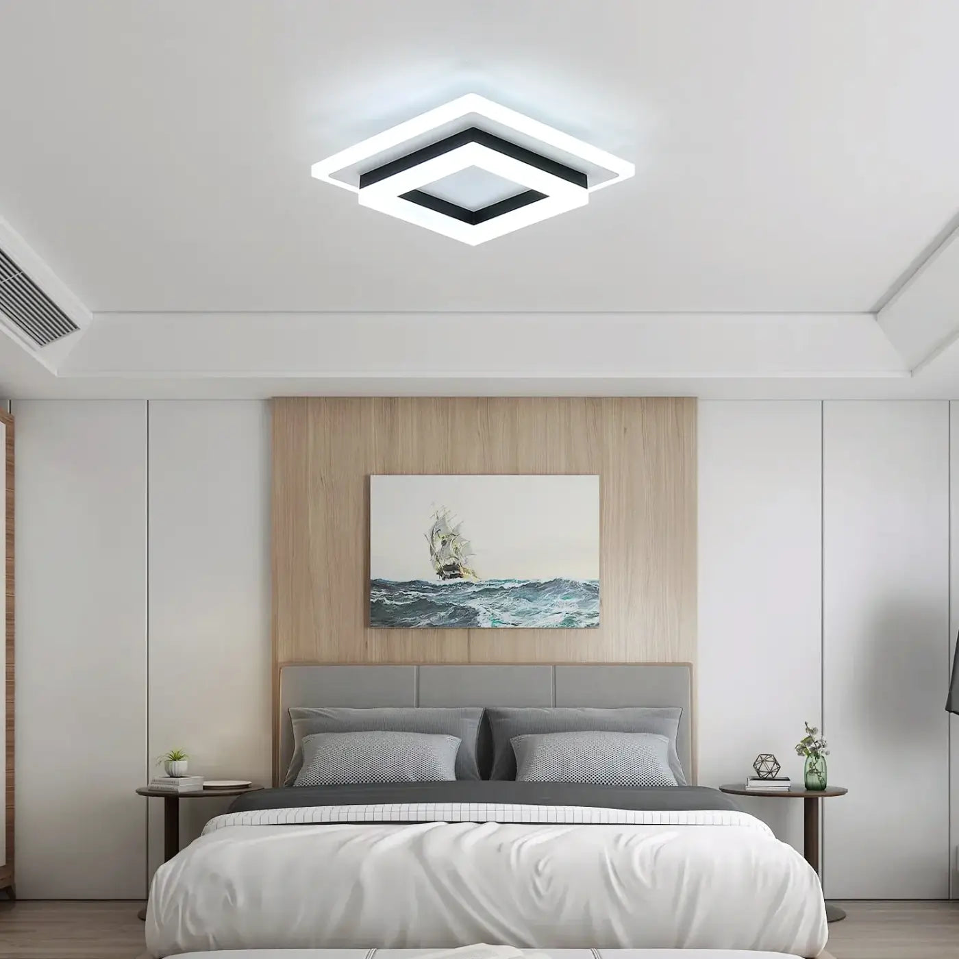Plafonnier LED Carré Design Moderne - Dalumea - vue 2