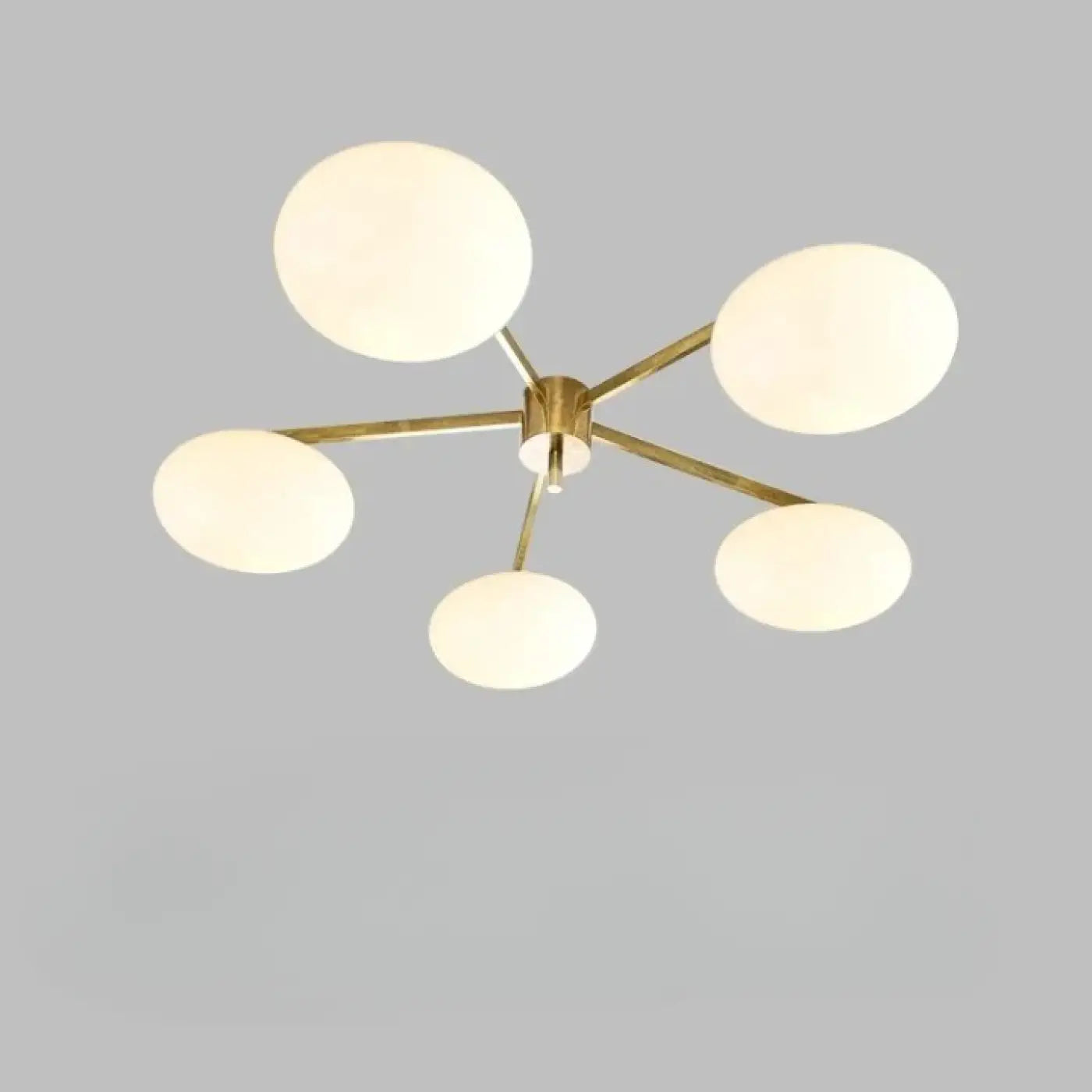 Plafonnier Design Verre Blanc Bras Métal - Dalumea - vue 10