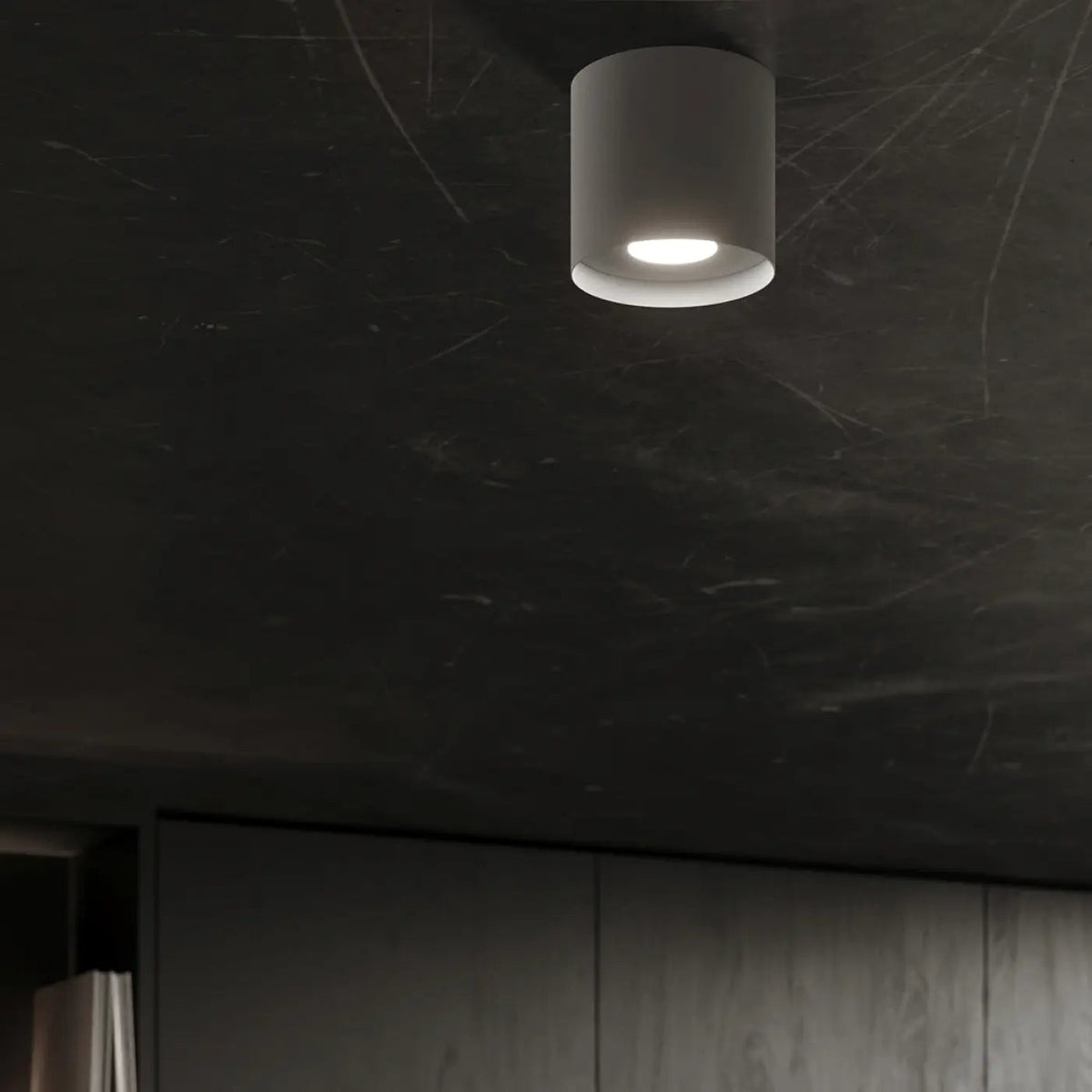 Plafonnier Cylindrique Gris Design - Dalumea - vue 5