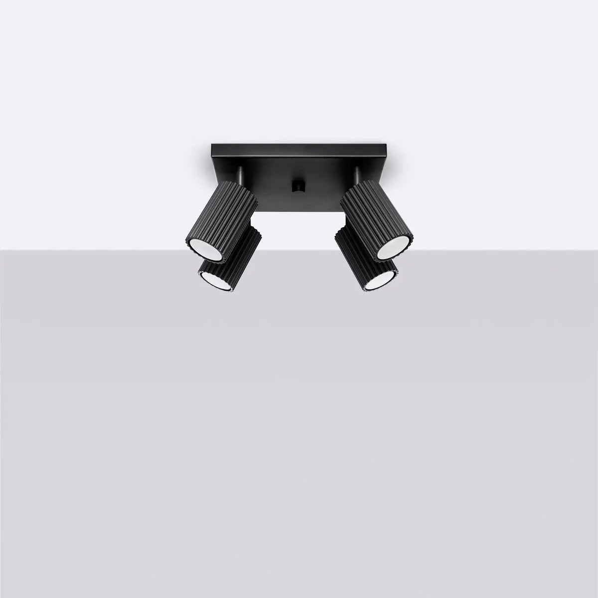 Plafonnier Noir 4 Spots Orientables - Dalumea - vue 2