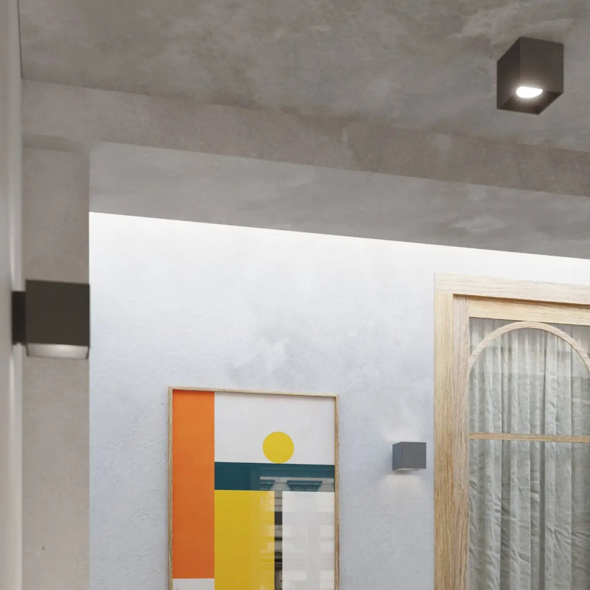 Plafonnier Anthracite Minimaliste