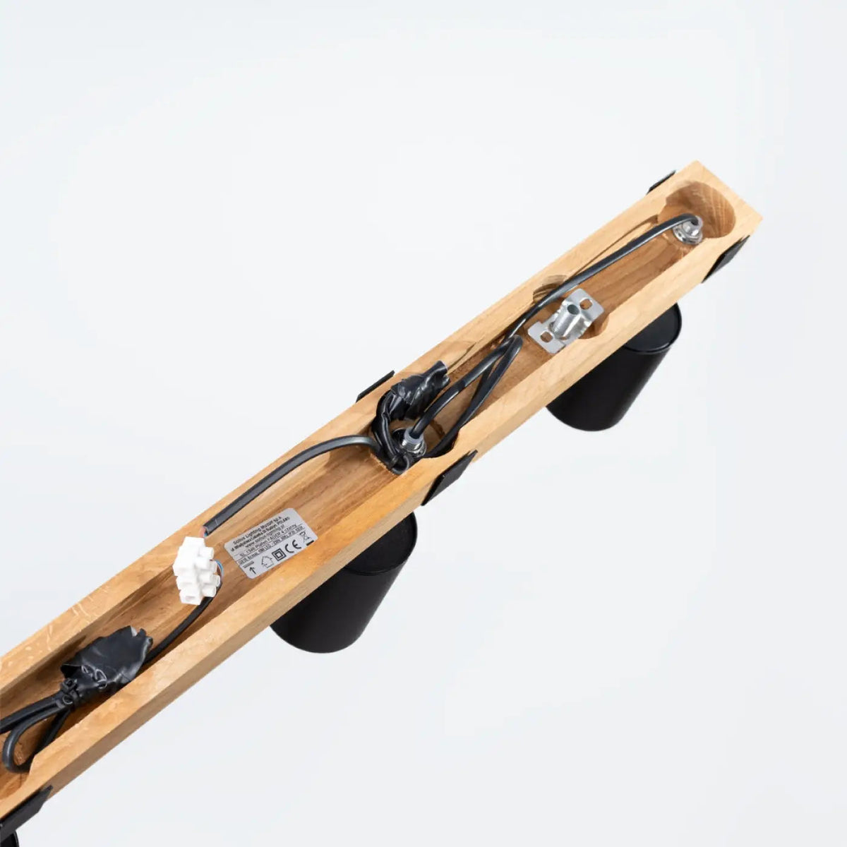 Plafonnier 4 Spots Orientables Barre Bois Noir - Dalumea - vue 6