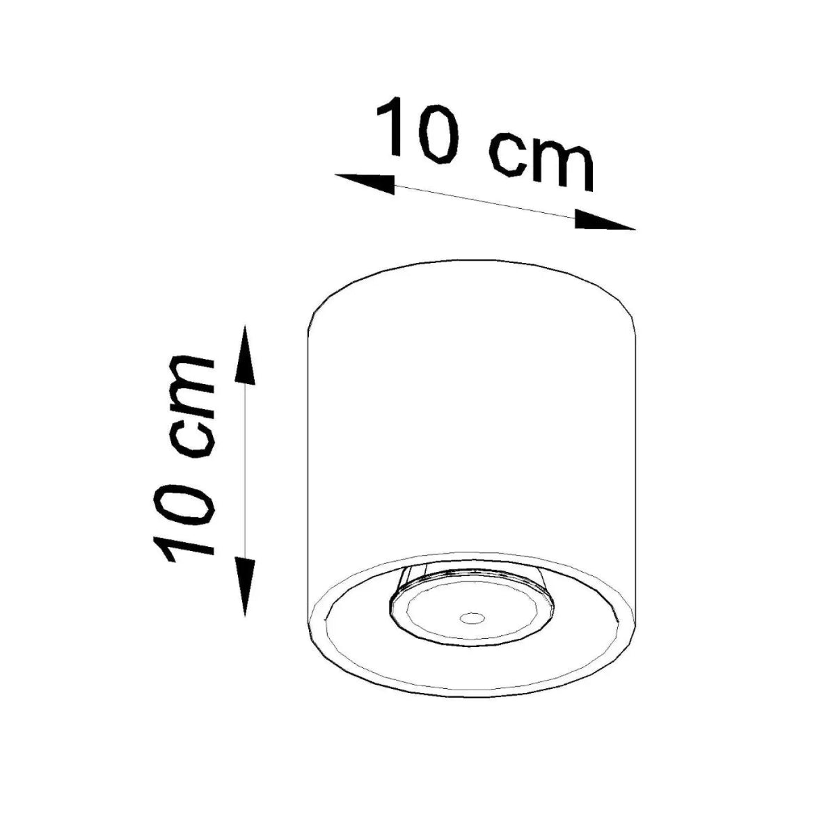 Plafonnier LED Cylindre Gris - Dalumea - vue 8