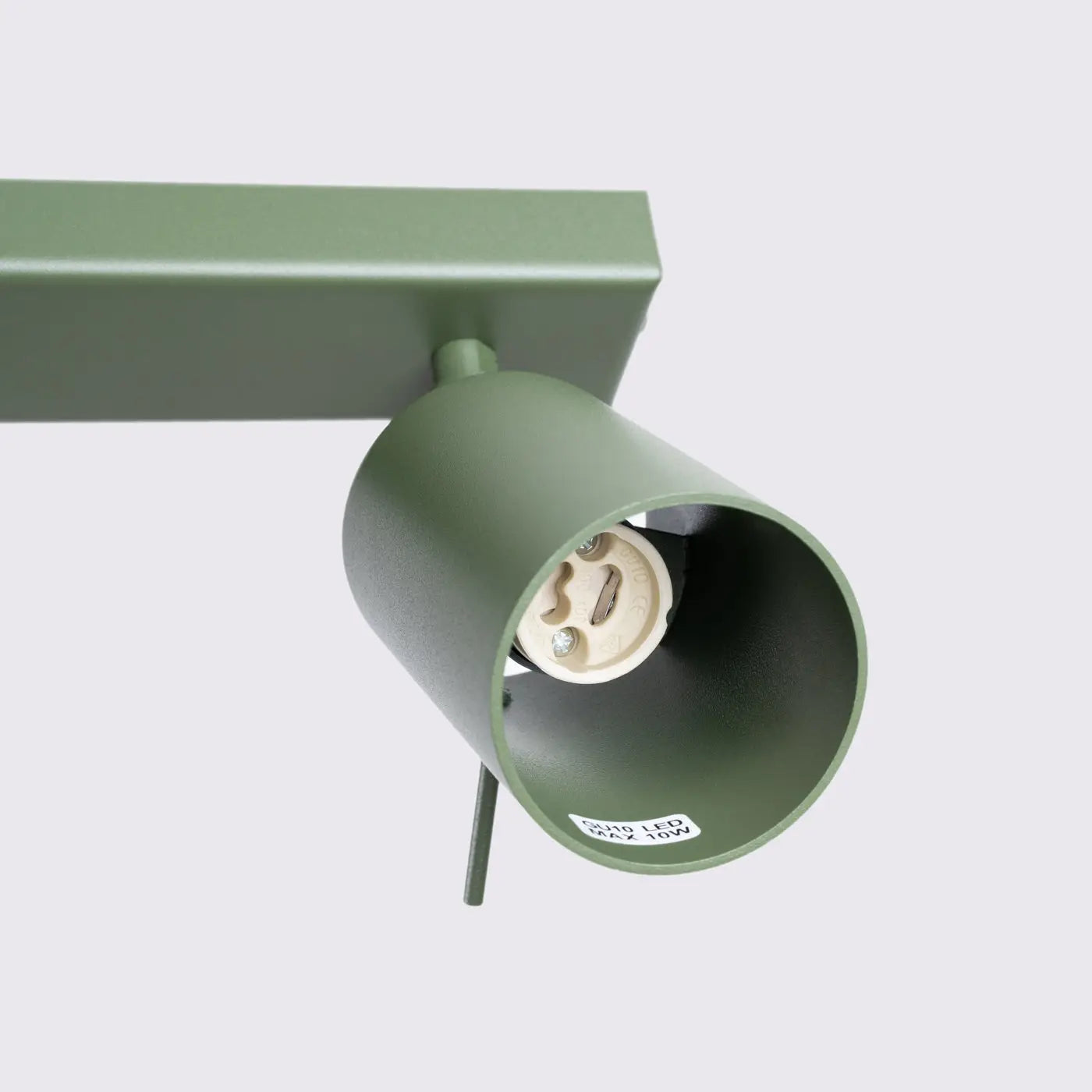 Plafonnier 2 Spots Lisse Vert Olive - Dalumea - vue 6