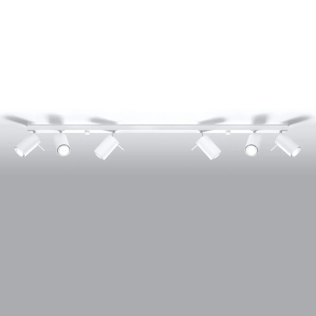 Plafonnier 6 Spots Orientables Lisse Blanc
