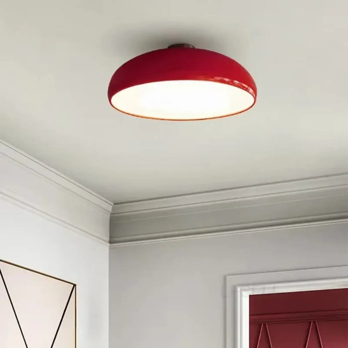Plafonnier Dôme Laqué Design Minimaliste