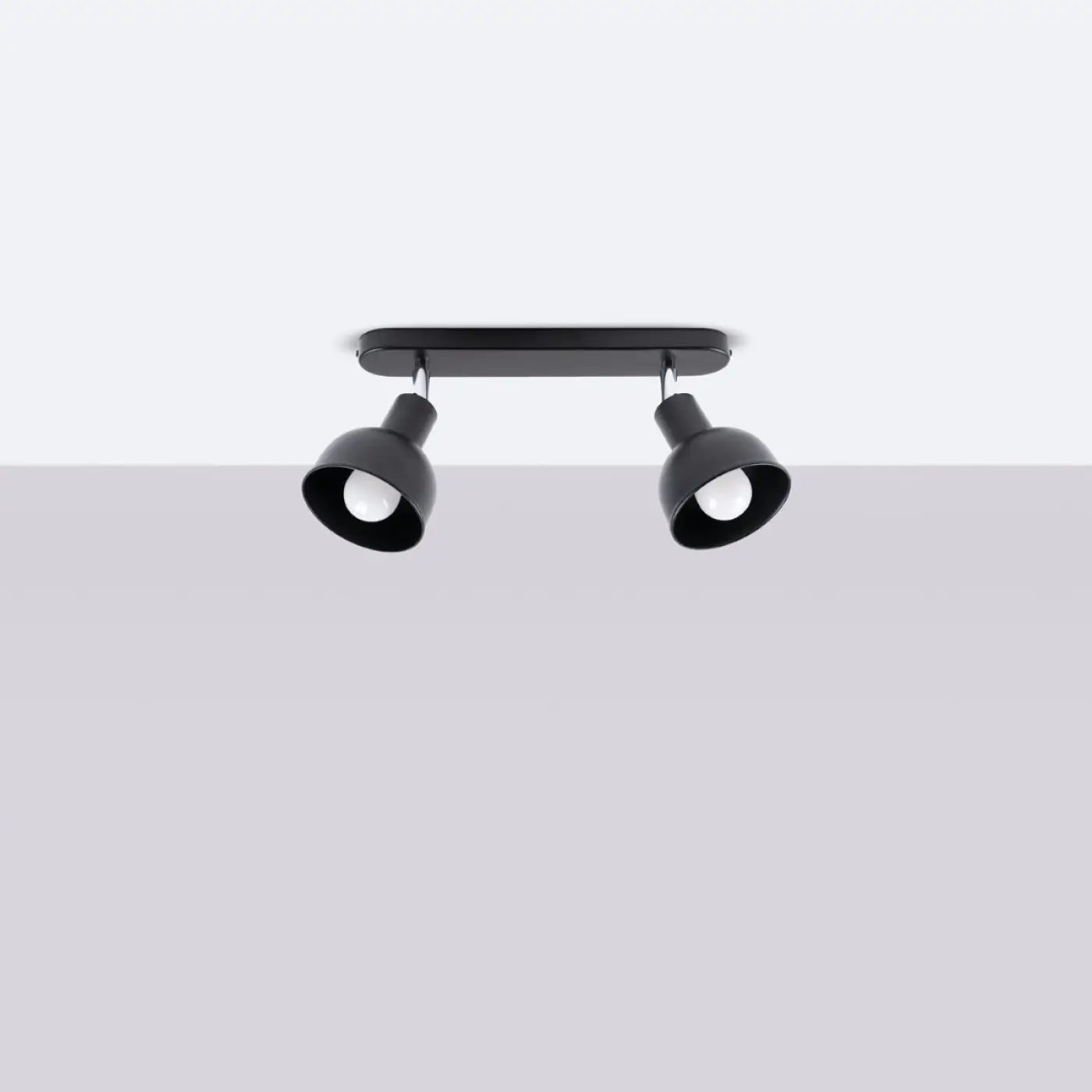 Plafonnier Double Spot Orientable Noir - Dalumea - vue 2